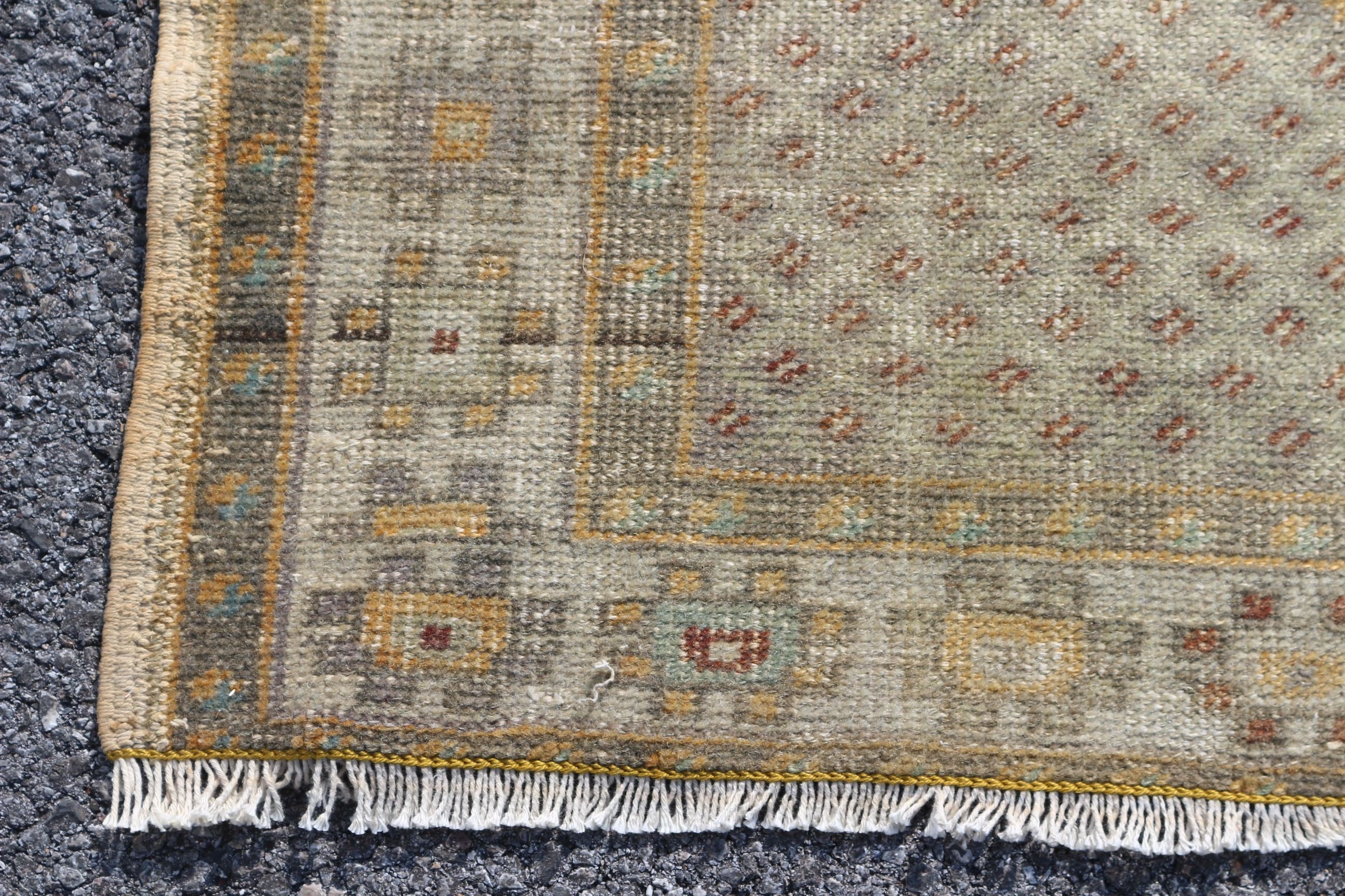 Dining Room Rug, Yellow Oushak Rug, Nomadic Rugs, 3.5x7.3 ft Area Rug, Nursery Rug, Antique Rug, Vintage Rug, Turkish Rug, Moroccan Rug