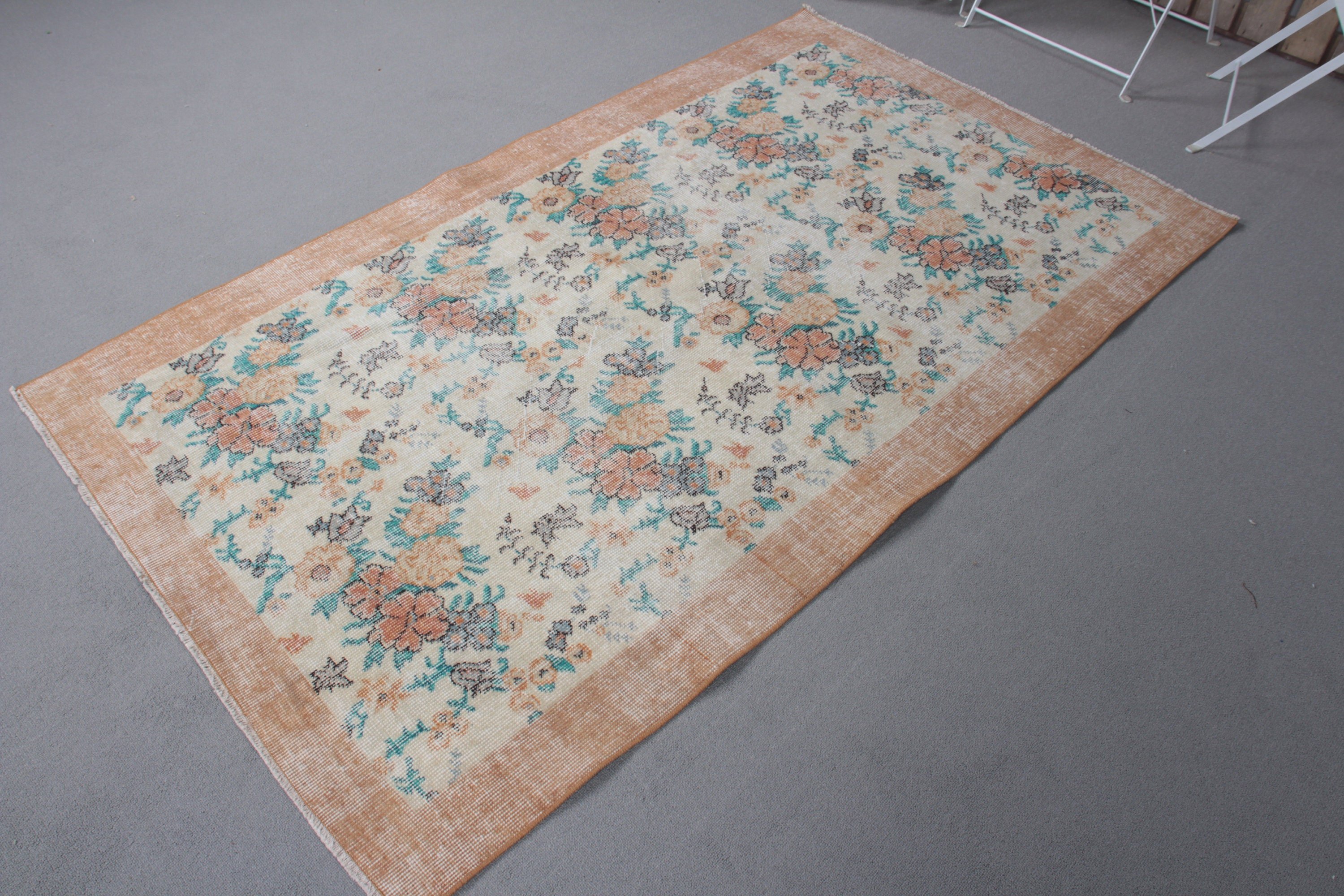 Cool Rug, Vintage Rugs, Vintage Accent Rugs, Boho Accent Rugs, 3.6x6.3 ft Accent Rugs, Statement Rugs, Turkish Rug, Beige Neutral Rugs