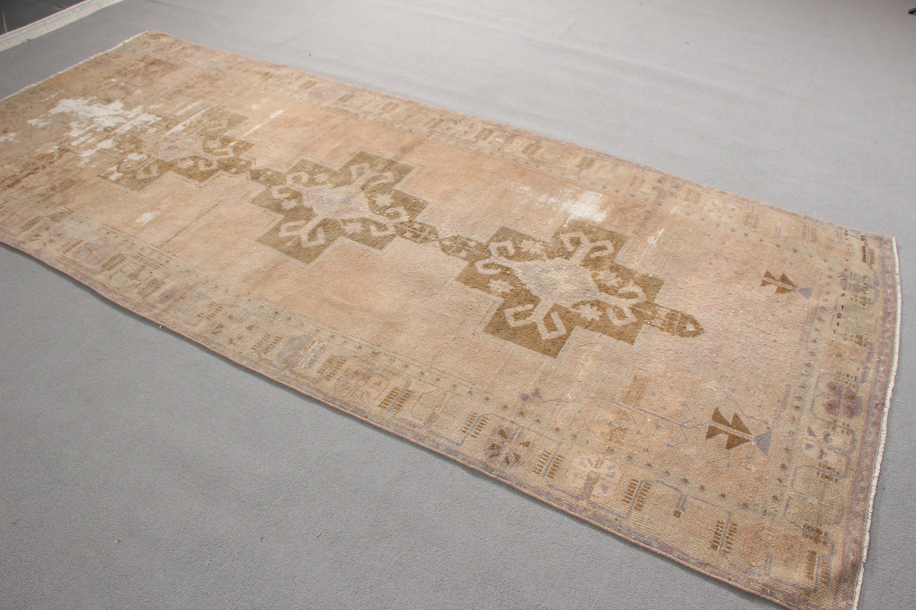 Brown Antique Rugs, Living Room Rug, 4.2x10 ft Large Rug, Bedroom Rug, Turkish Rug, Kitchen Rugs, Vintage Rugs, Floor Rug, Dining Room Rugs