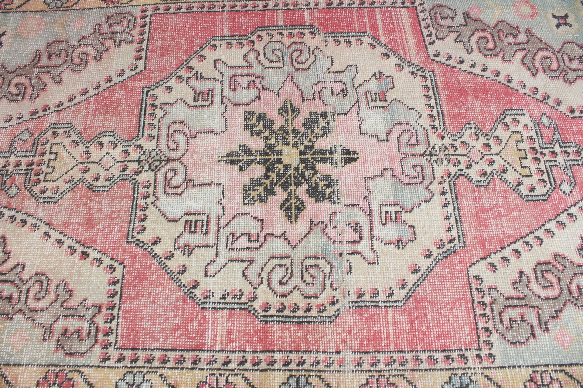 Bedroom Rugs, Turkish Rugs, 3.8x7.2 ft Area Rugs, Rugs for Nursery, Cool Rug, Vintage Rug, Pink Floor Rug, Boho Area Rug Rugs, Kitchen Rug