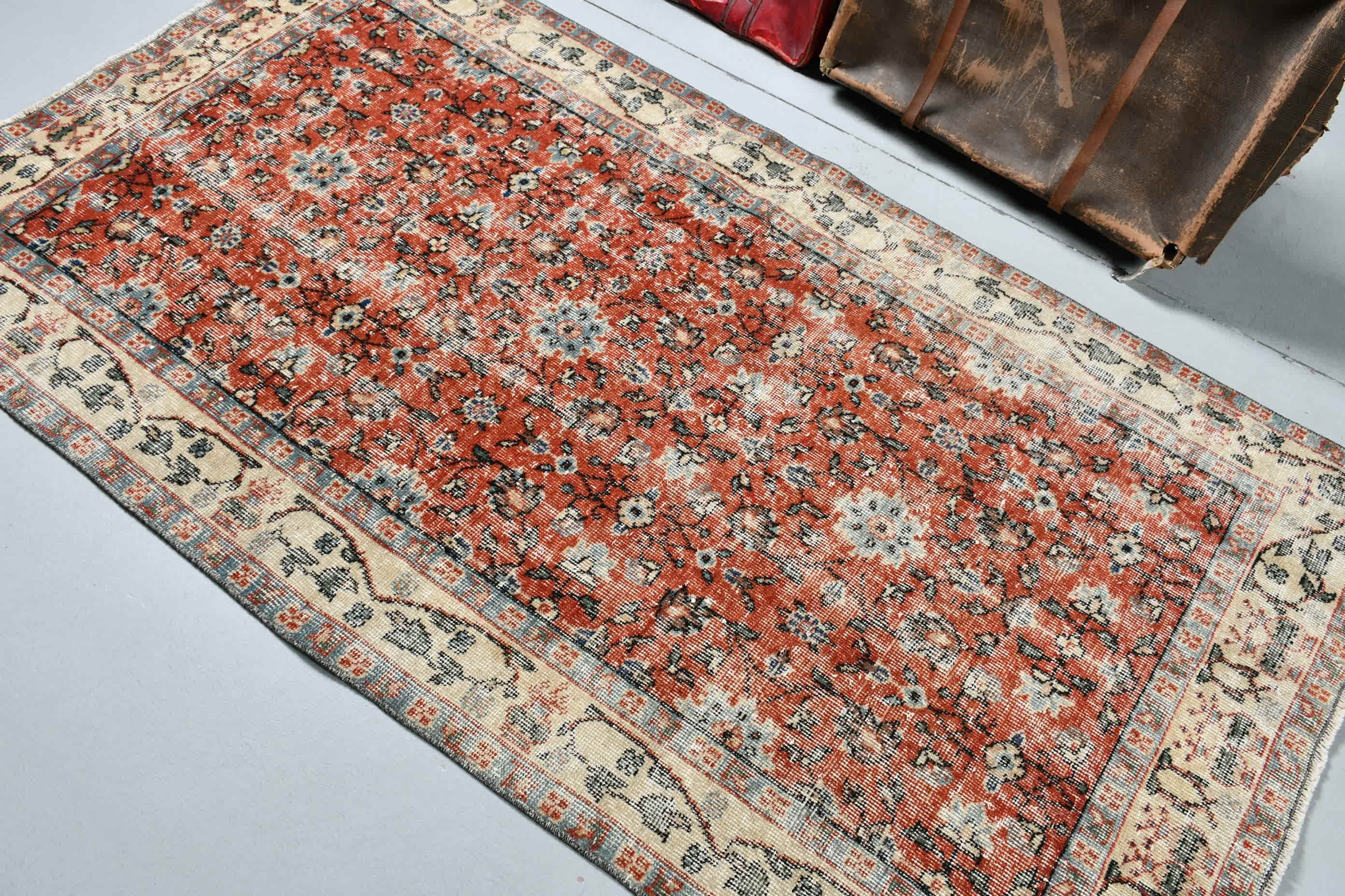 Anatolian Rugs, Boho Area Rug Rugs, Vintage Rug, Brown Cool Rug, Home Decor Rug, 3.9x6.9 ft Area Rug, Turkish Rugs, Bedroom Rugs, Floor Rug