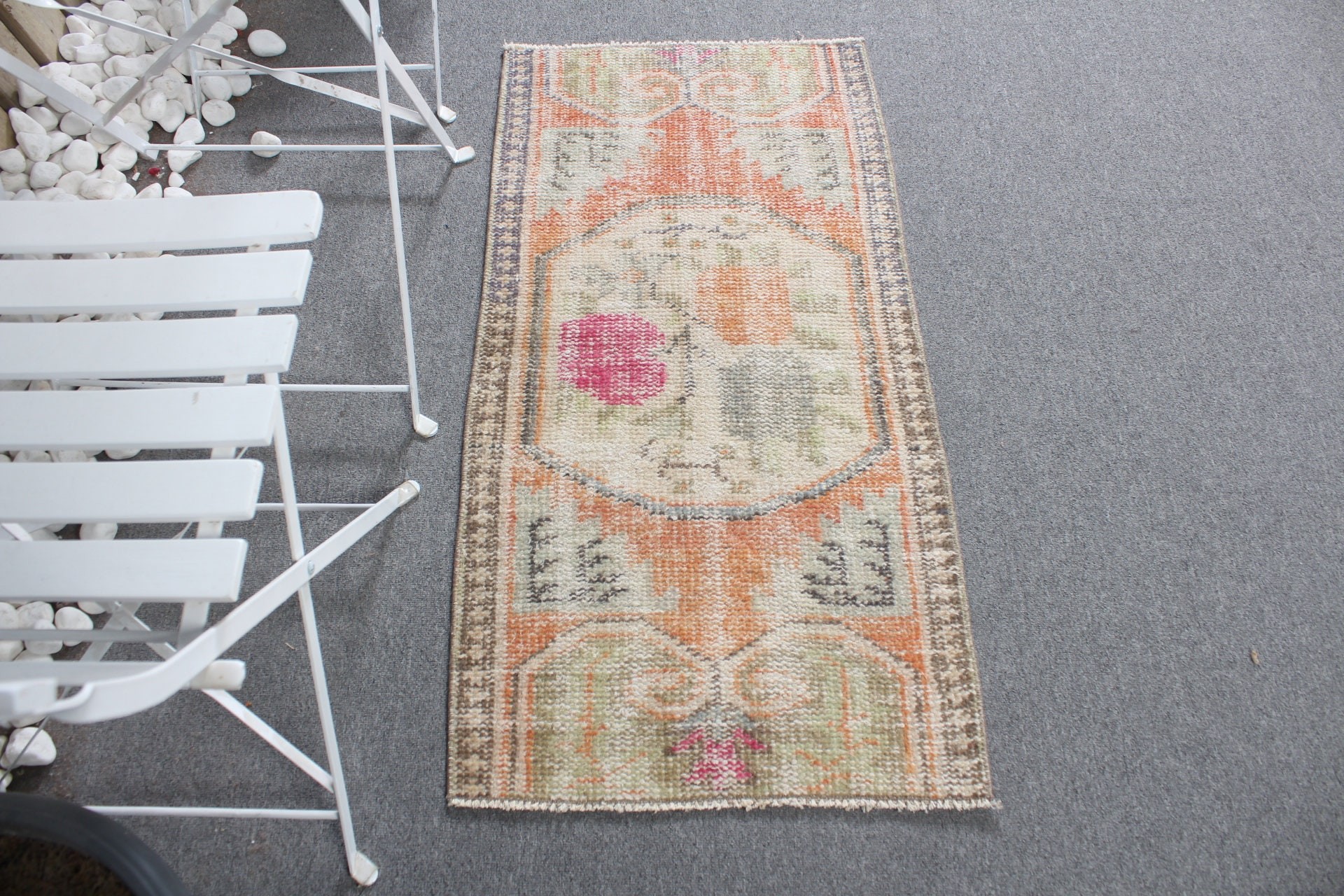 Turkish Rugs, Vintage Rugs, 1.8x3.5 ft Small Rug, Home Decor Rugs, Oushak Rug, Beige Home Decor Rugs, Nursery Rug, Wall Hanging Rug