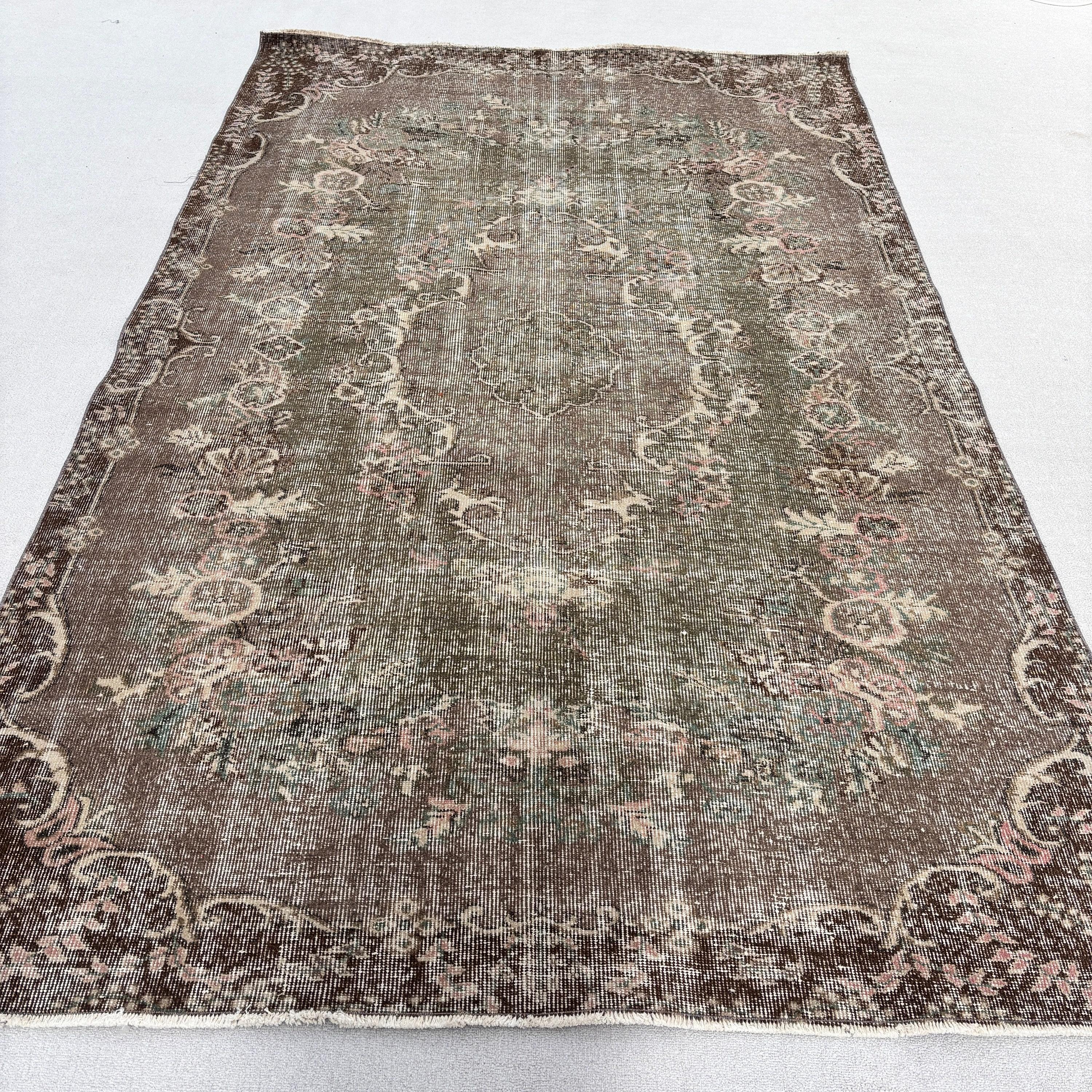 Türk Halıları, Büyük Boho Halısı, Yatak Odası Halısı, Vintage Halılar, Dış Mekan Halısı, Modern Halılar, 5,8x9,2 ft Büyük Halı, Mutfak Halıları, Yeşil Yer Halıları