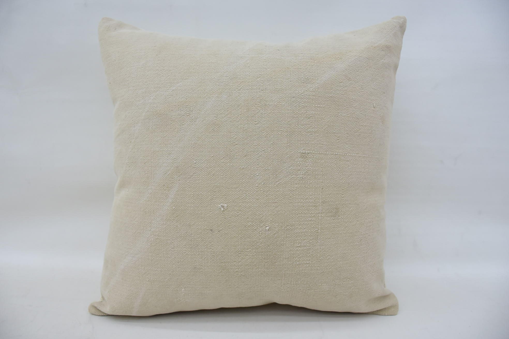 Vintage Pillow, 18"x18" Beige Pillow Cover, Decorative Cushion, Wool Kilim Pillow Cushion Cover, Pillow for Couch, Throw Kilim Pillow