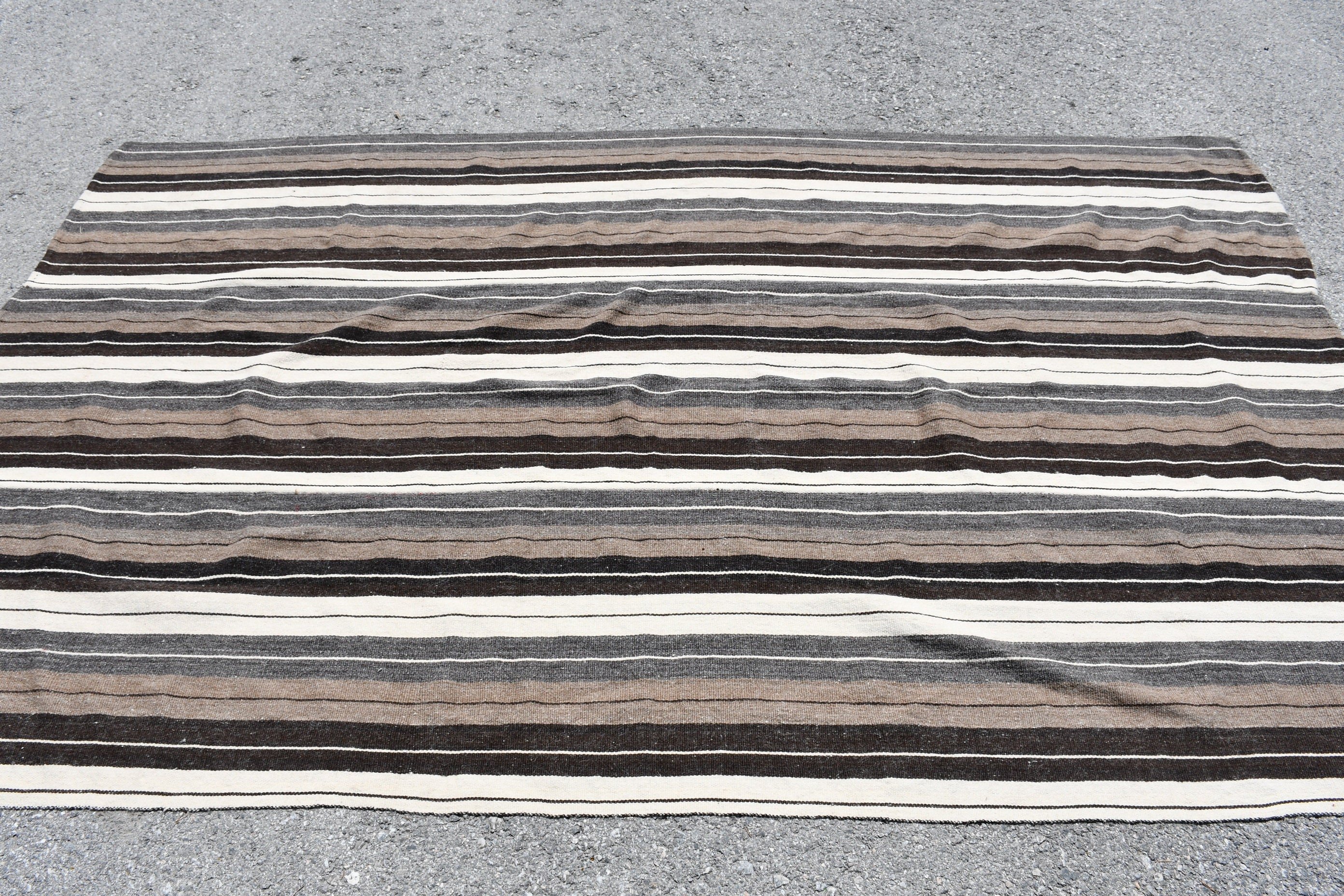 Kitchen Rug, Dining Room Rug, 5.2x8.6 ft Large Rug, Oushak Rug, White Home Decor Rug, Kilim, Turkish Rug, Living Room Rugs, Vintage Rugs
