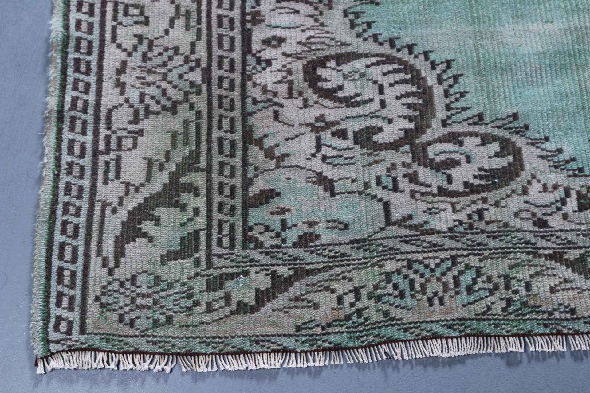 Vintage Rug, Anatolian Rug, Cute Rug, Dining Room Rug, Green  6.1x8.8 ft Large Rugs, Kitchen Rug, Salon Rug, Turkish Rug