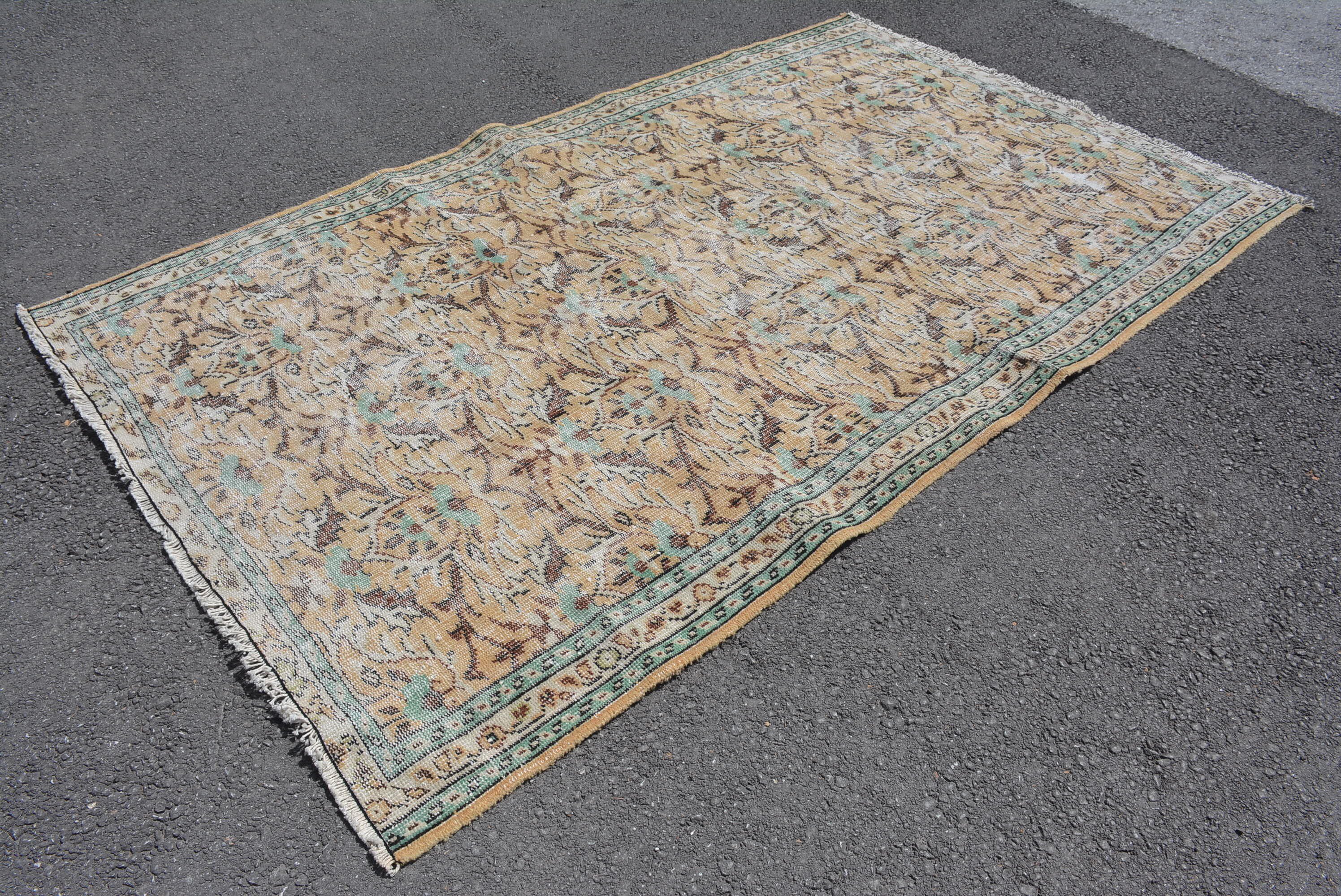 Living Room Rug, Nomadic Rug, Turkish Rug, 5.1x8.4 ft Large Rugs, Vintage Rug, Anatolian Rug, Kitchen Rugs, Salon Rug, Rugs for Salon