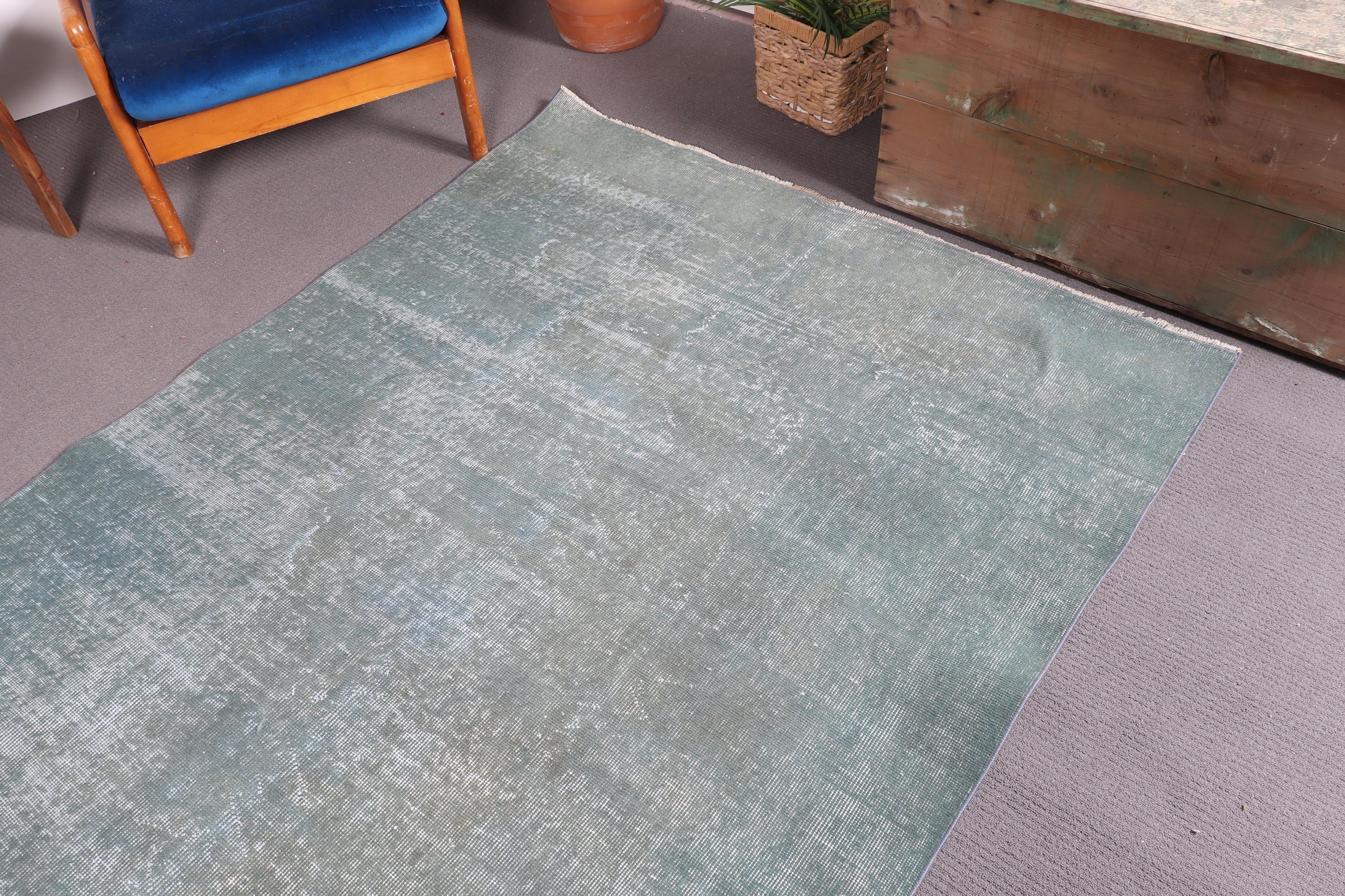 Green Cool Rug, Vintage Rugs, Turkish Rugs, Salon Rug, Home Decor Rug, Antique Rugs, 4.9x8.5 ft Large Rug, Rugs for Salon, Bedroom Rugs