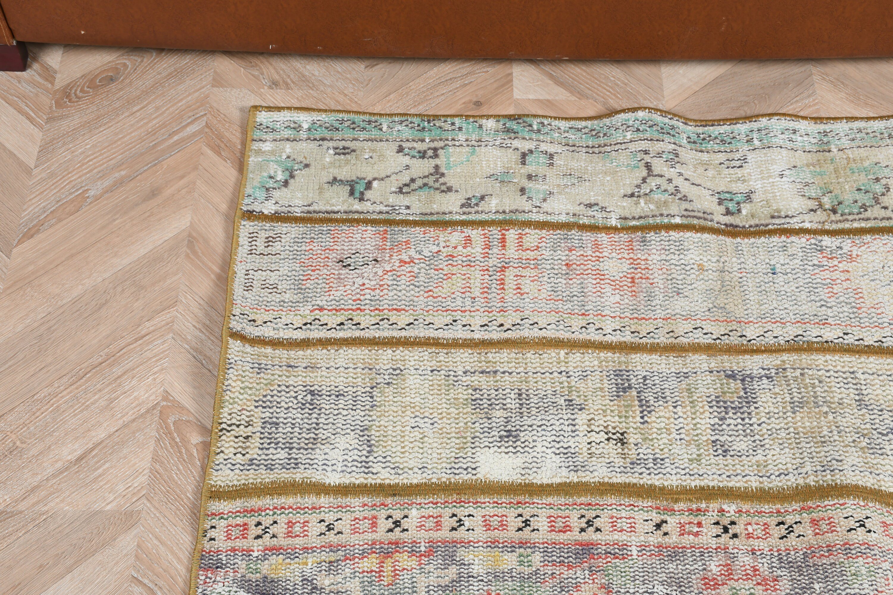 Oushak Rugs, Turkish Rugs, Kitchen Rugs, Beige Oushak Rug, Rugs for Bedroom, 2.2x3.9 ft Small Rugs, Vintage Rugs, Entry Rug