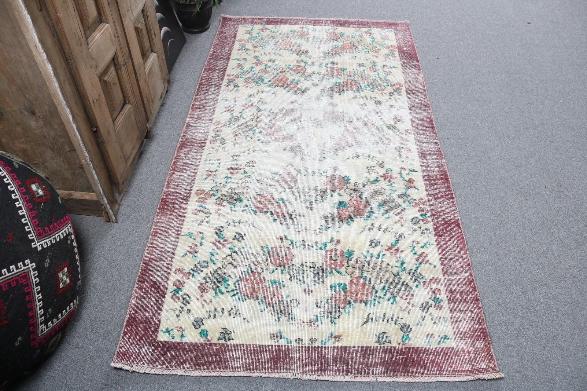 Moroccan Rug, Statement Rugs, 3.6x6.9 ft Area Rug, Nursery Rug, Turkey Rug, Vintage Rugs, Dining Room Rugs, Green Neutral Rugs, Turkish Rug