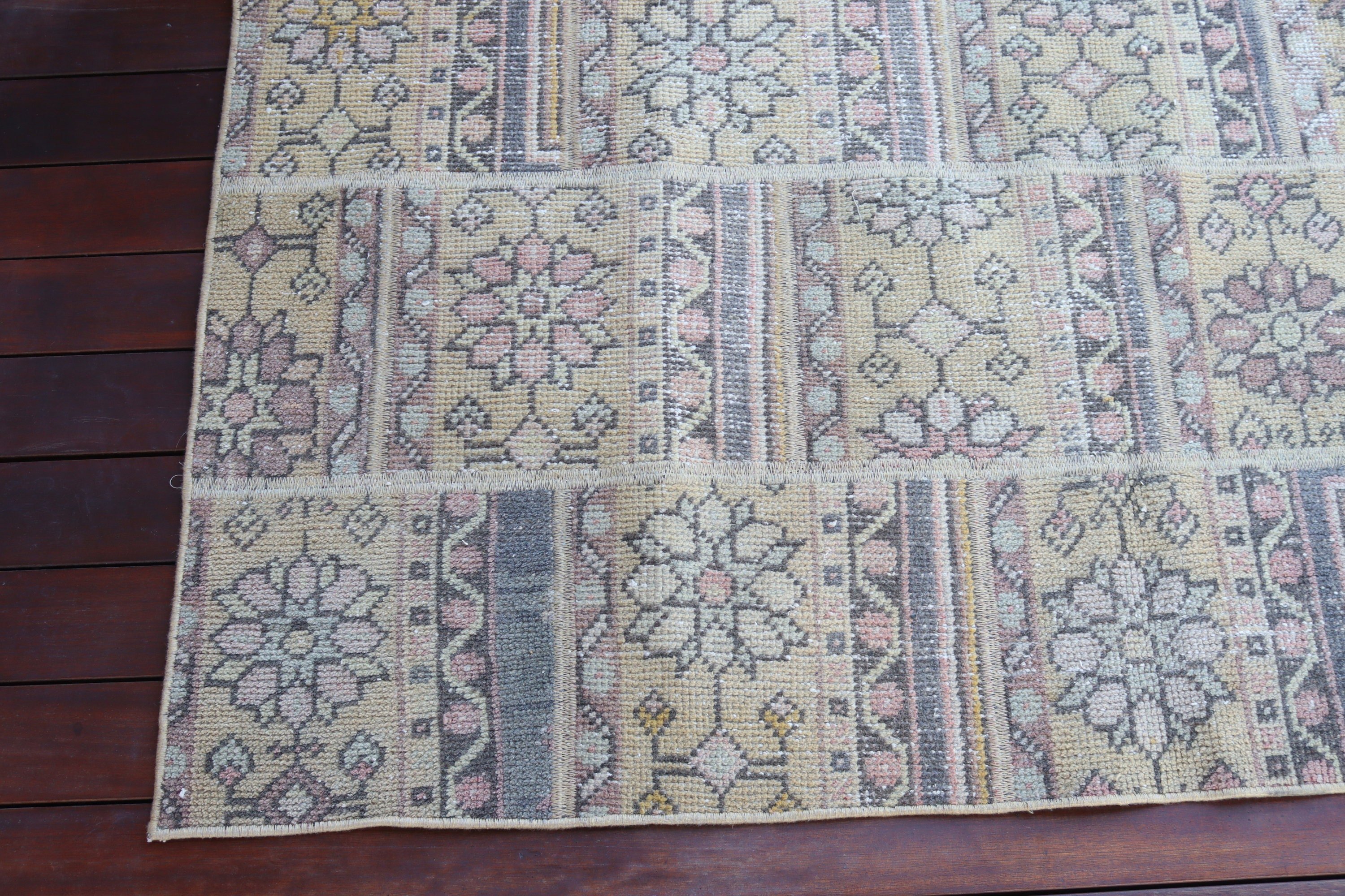 Beige  2.6x5.2 ft Small Rug, Turkish Rugs, Anatolian Rugs, Bedroom Rugs, Door Mat Rug, Vintage Rugs, Small Area Rugs