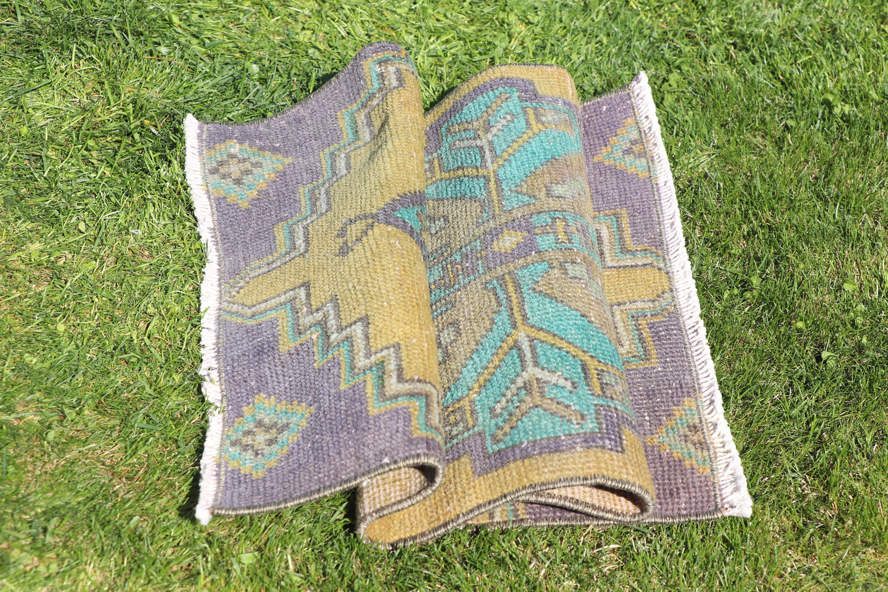 Boho Halı, Araba Paspas Halısı, Türk Halısı, Vintage Halılar, El Dokuma Halı, Sarı El Dokuma Halılar, 1.5x2.5 ft Küçük Halılar, Çocuk Halıları, Düz Dokuma Halılar