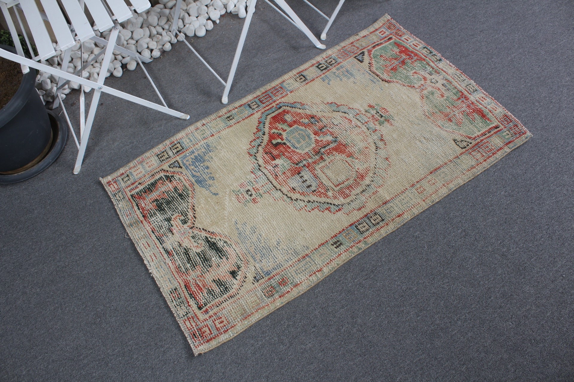 Turkish Rug, Car Mat Rugs, Vintage Rugs, Home Decor Rugs, Kitchen Rug, Antique Rugs, 2.3x4.1 ft Small Rugs, Wedding Rug, Beige Floor Rug