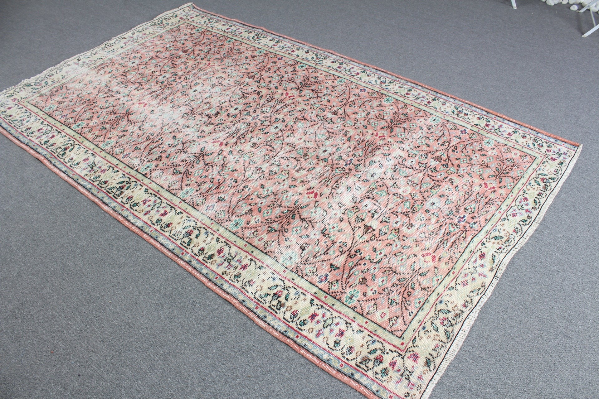 Parlak Halı, Oturma Odası Halısı, 4,9x8,2 ft Büyük Halılar, Yer Halısı, Havalı Halı, Pembe Fas Halısı, Vintage Halılar, Türk Halısı, Yemek Odası Halıları