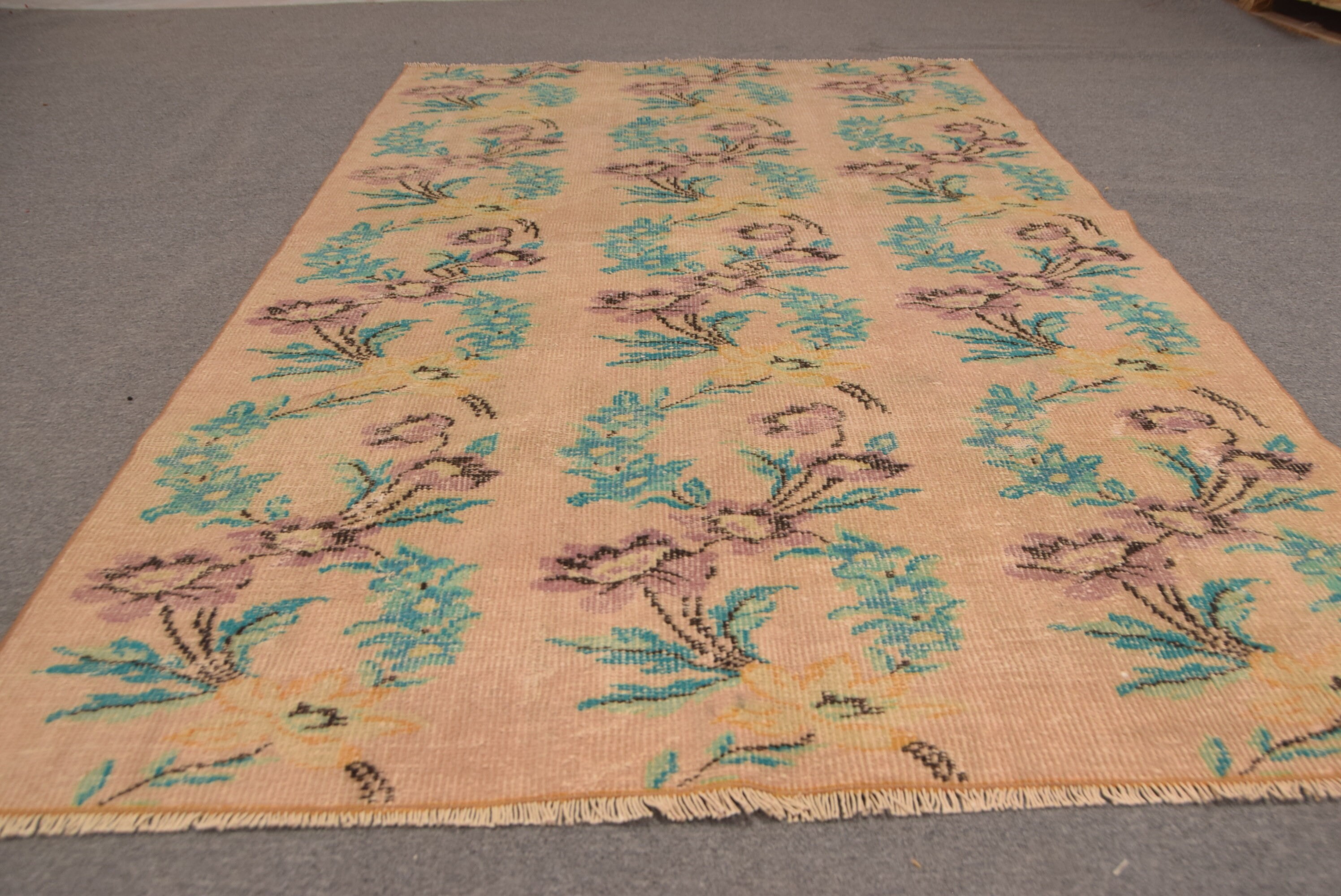 5.1x8.1 ft Large Rug, Cool Rug, Beige Antique Rug, Home Decor Rug, Dining Room Rugs, Eclectic Rugs, Salon Rug, Vintage Rugs, Turkish Rugs
