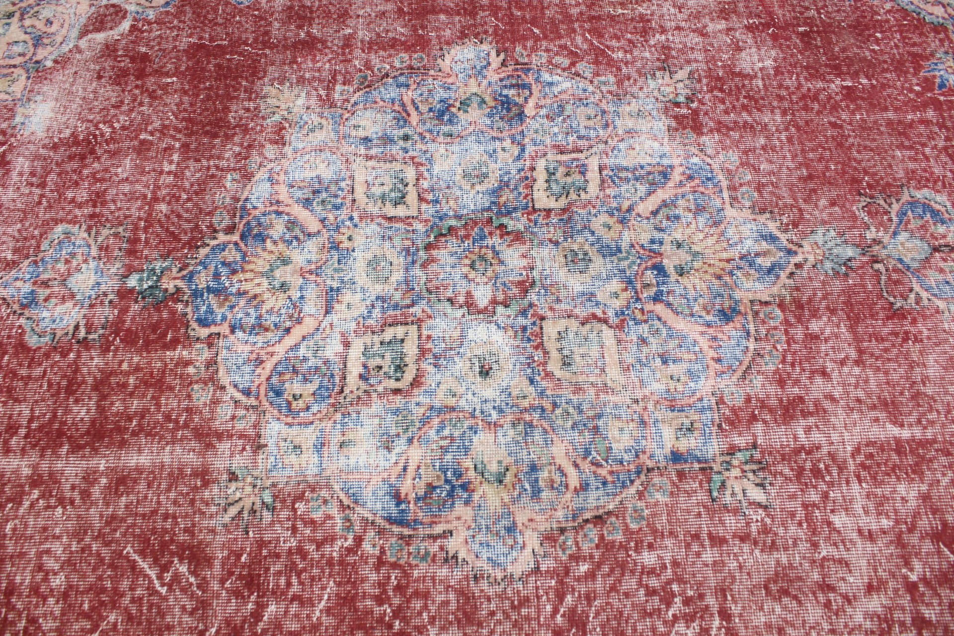 5x8.4 ft Büyük Halı, Bohem Halılar, Ev Dekorasyonu Halısı, Türk Halısı, Kırmızı Yün Halısı, Fas Halısı, Yatak Odası Halısı, Vintage Halı, Oturma Odası Halısı