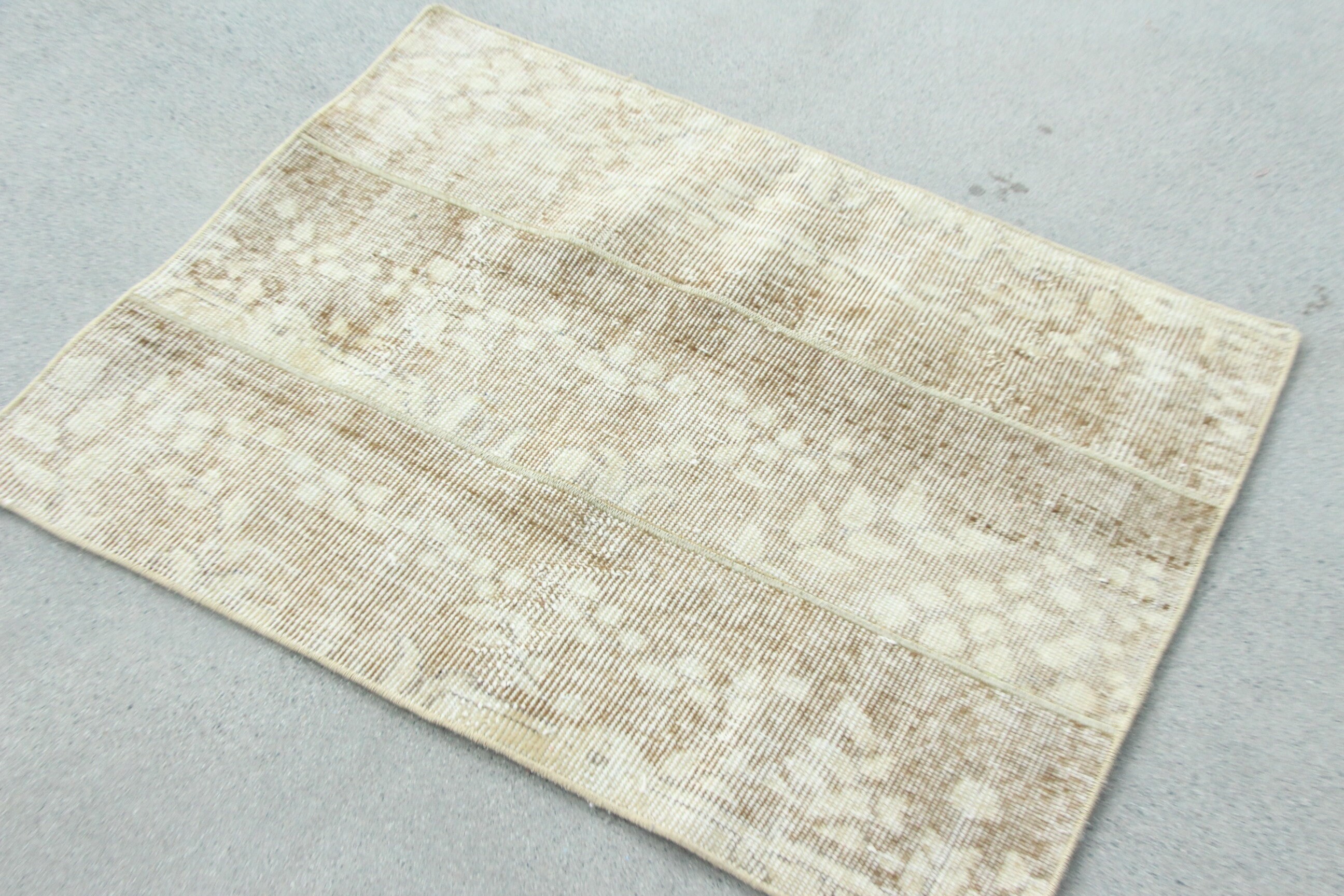 Giriş Halısı, Vintage Halı, 3,1x4,4 ft Küçük Halı, Fas Halısı, Kahverengi Oushak Halısı, Anadolu Halıları, Mutfak Halıları, Banyo Halıları, Türk Halısı