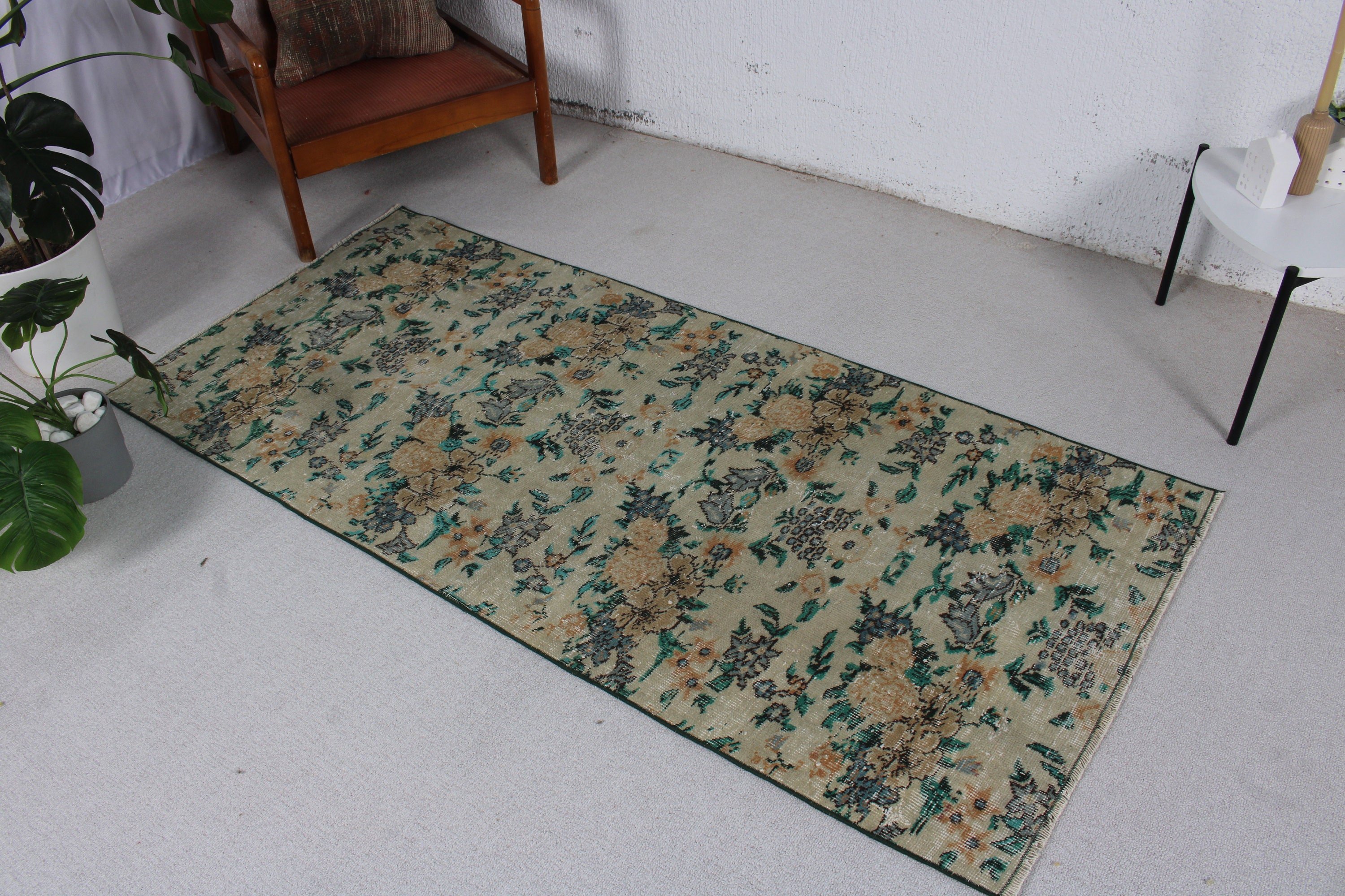 Türk Halısı, 2,9x6,3 ft Aksan Halısı, Çocuk Odası Halısı, Etnik Halı, Fas Halısı, Bej Nötr Halılar, Oushak Halıları, Vintage Halı, Çocuk Odası Halıları