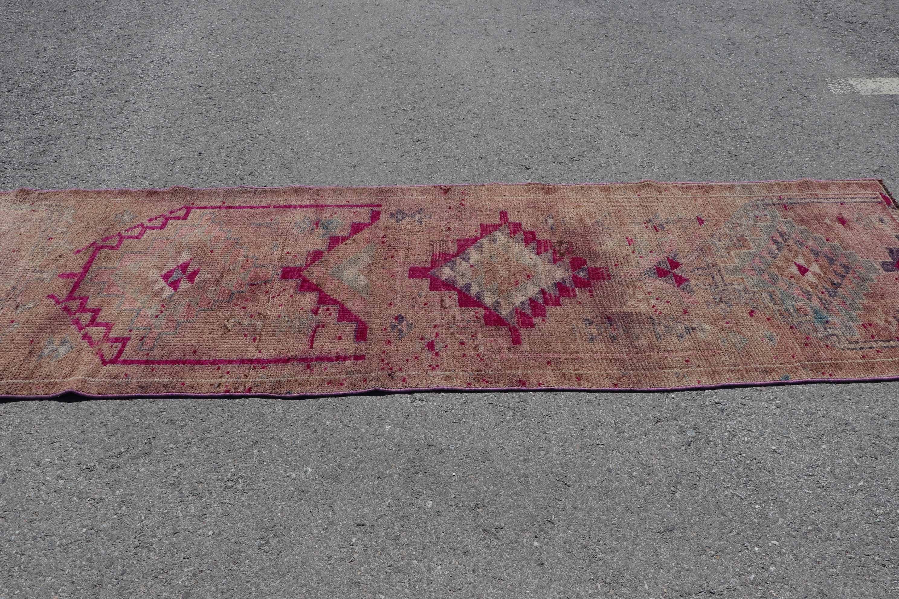 Turkish Rug, 2.8x11.4 ft Runner Rugs, Office Rug, Stair Rugs, Rugs for Hallway, Beige Oriental Rug, Vintage Rug, Oriental Rugs, Antique Rug