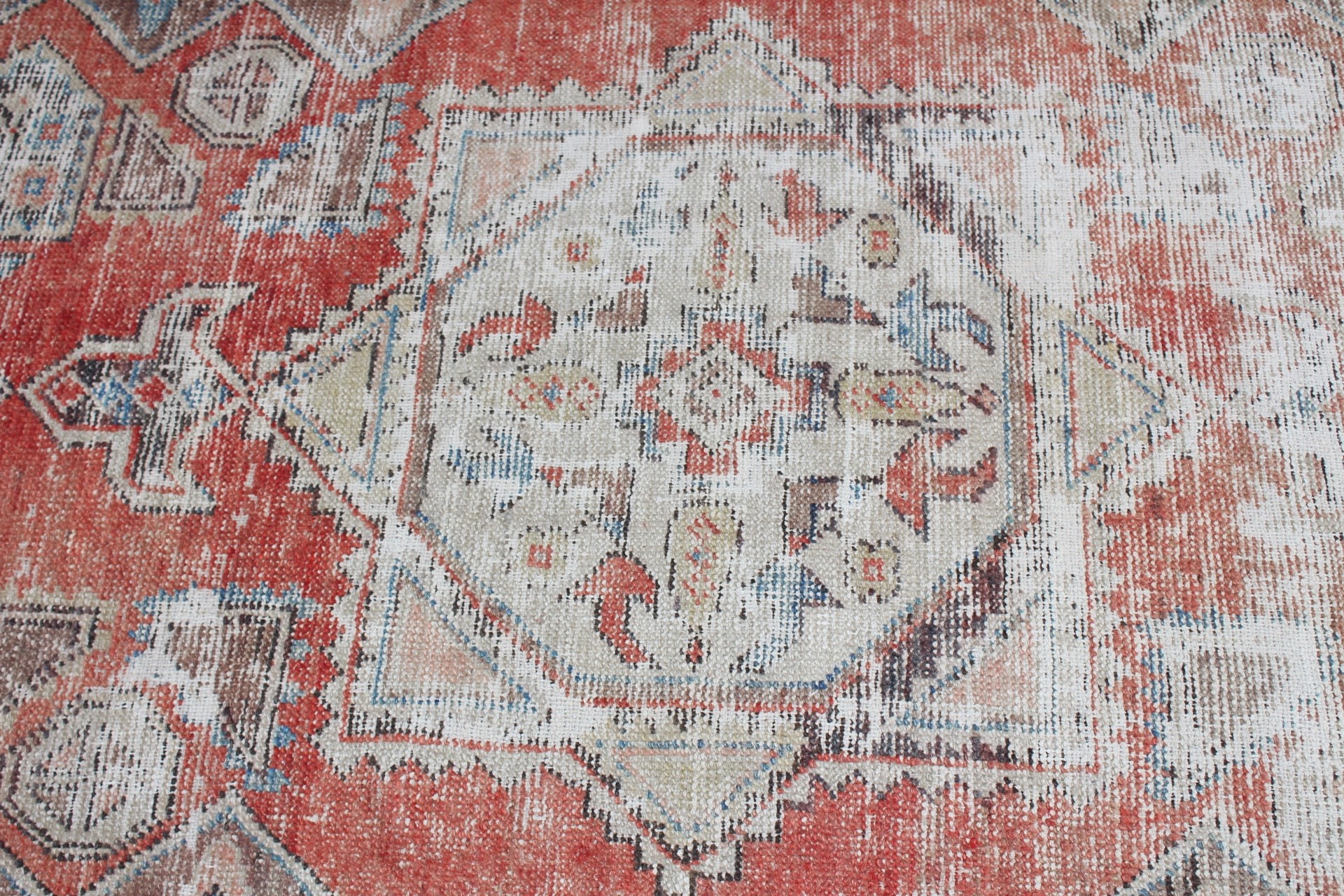 Vintage Halılar, Yatak Odası Halısı, Yer Halısı, Mutfak Halıları, Mutfak Halıları, Kırmızı 3.7x5.7 ft Accent Halı, Türk Halısı