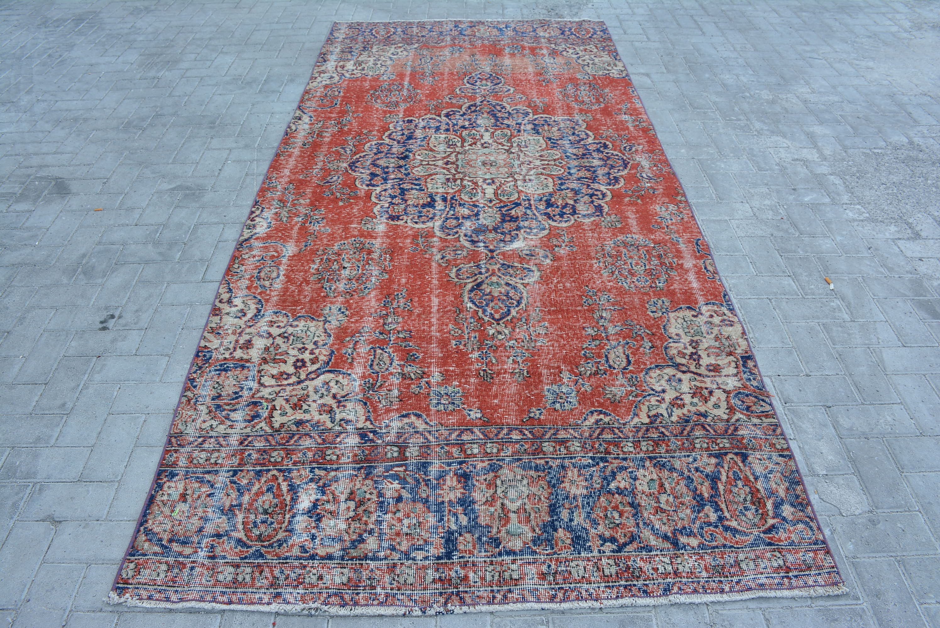 Living Room Rug, Rugs for Salon, Floor Rug, Dining Room Rug, Vintage Rugs, Cute Rug, 4.7x10.6 ft Large Rug, Oriental Rug, Turkish Rug