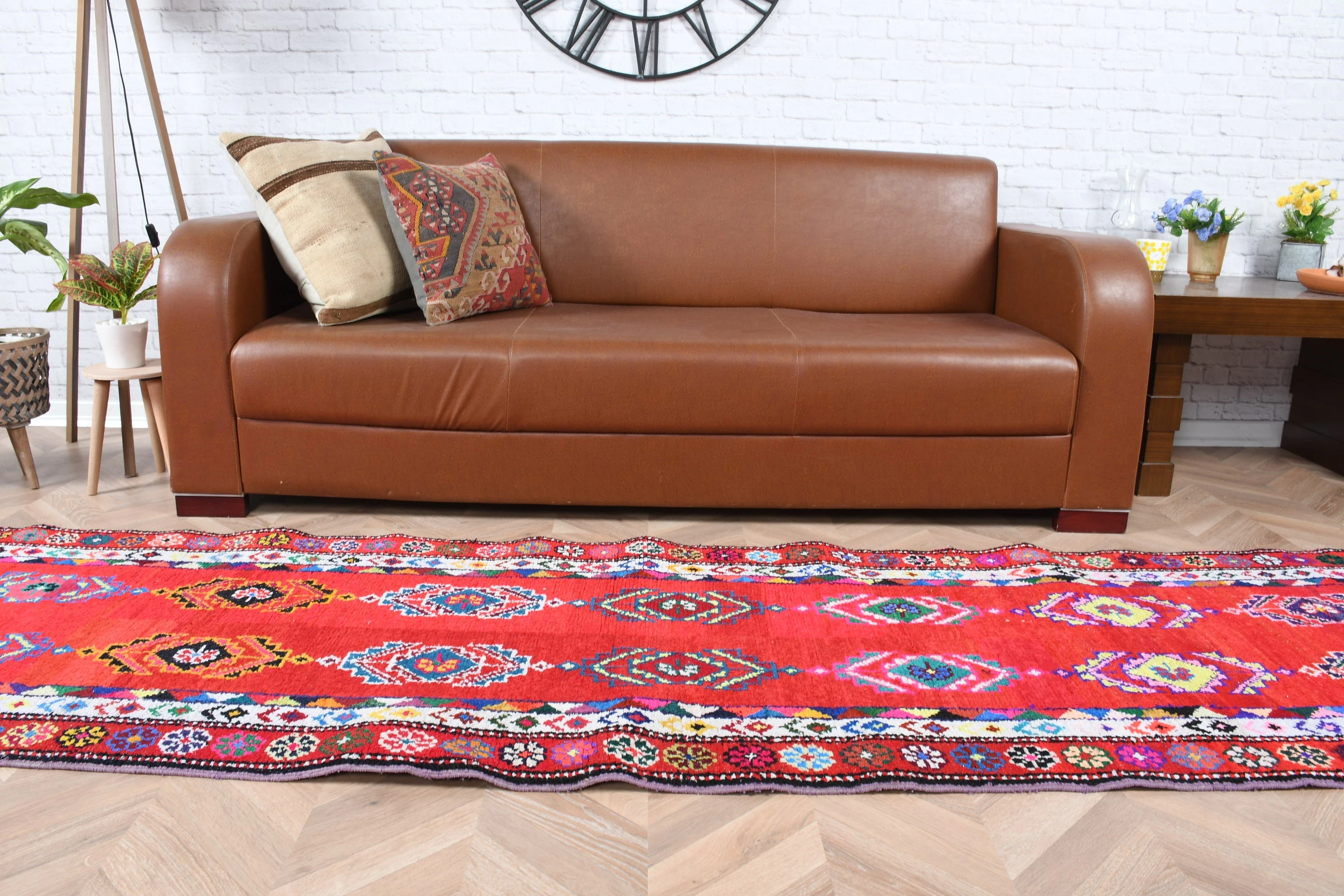 Pink Kitchen Rug, Vintage Rugs, Kitchen Rug, Rugs for Stair, 2.7x10.6 ft Runner Rug, Turkish Rug, Corridor Rugs, Stair Rug