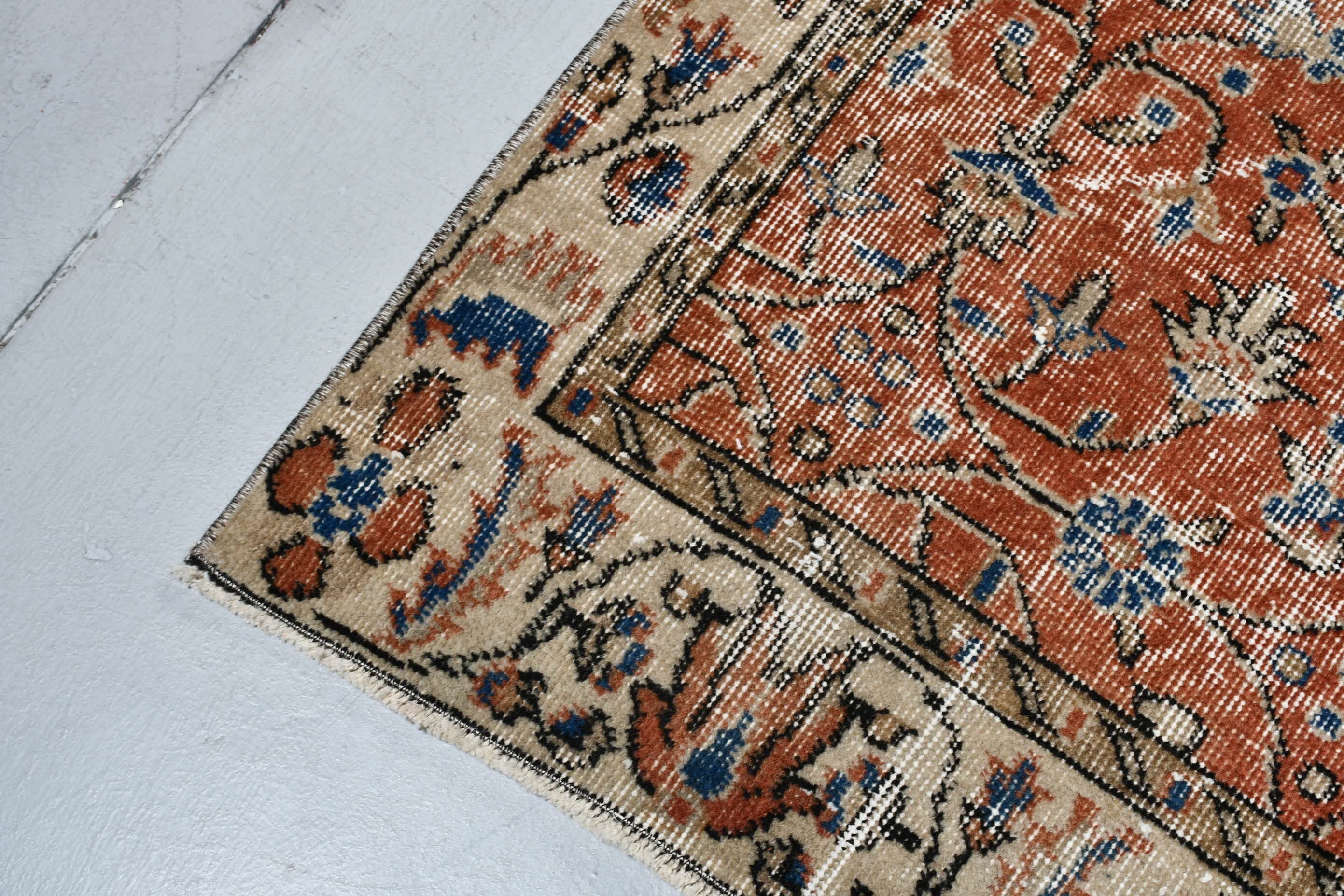 Giriş Halısı, Giriş Halıları, Oryantal Halılar, Türk Halıları, Mutfak Halısı, Vintage Halılar, Kırmızı Oryantal Halılar, 3,3x6,1 ft Vurgu Halısı