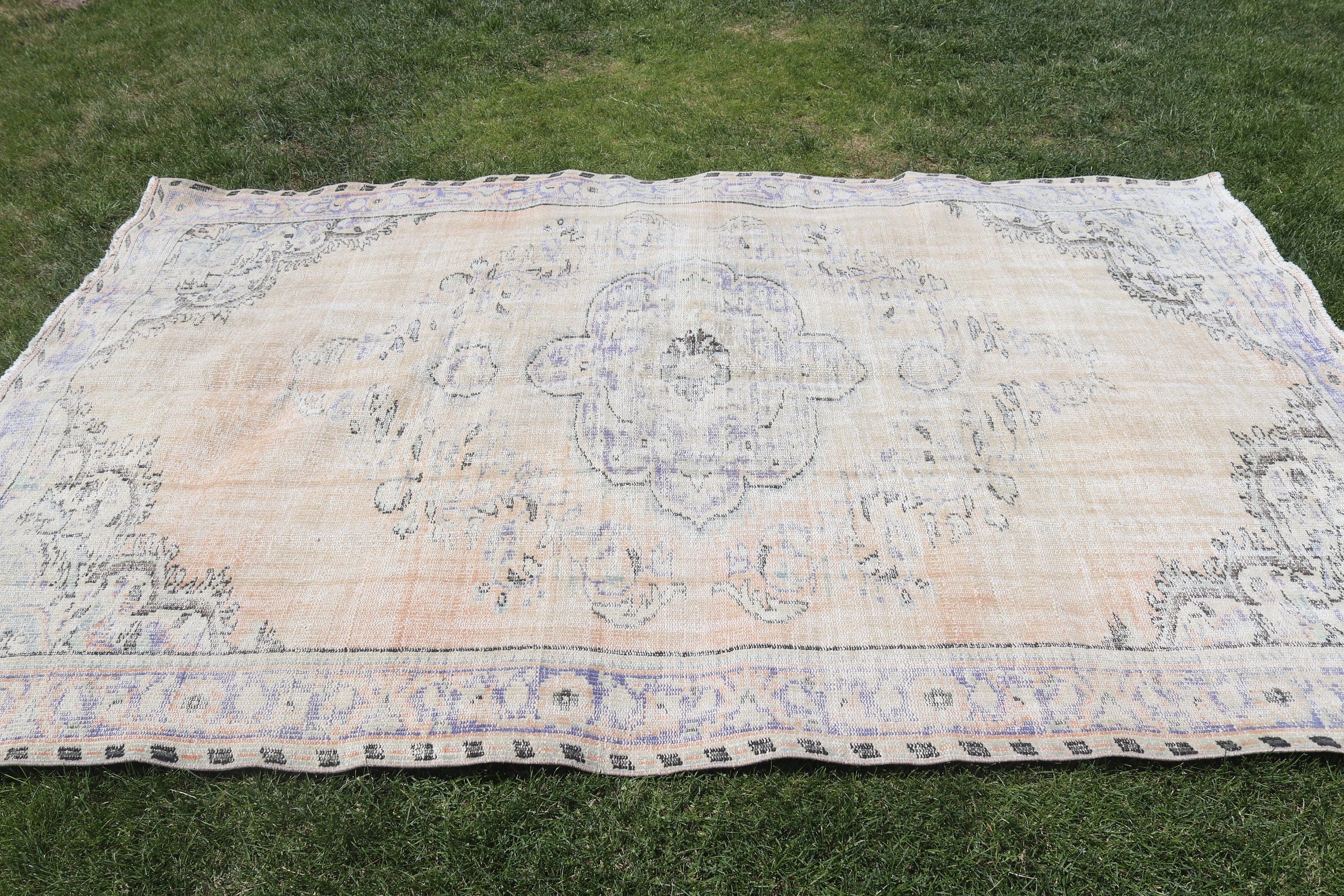 6x9,1 ft Büyük Halılar, Ev Dekorasyonu Halısı, Büyük Boho Halıları, Oryantal Halı, Vintage Halı, Egzotik Halılar, Türk Halıları, Bej Nötr Halı, Yatak Odası Halısı