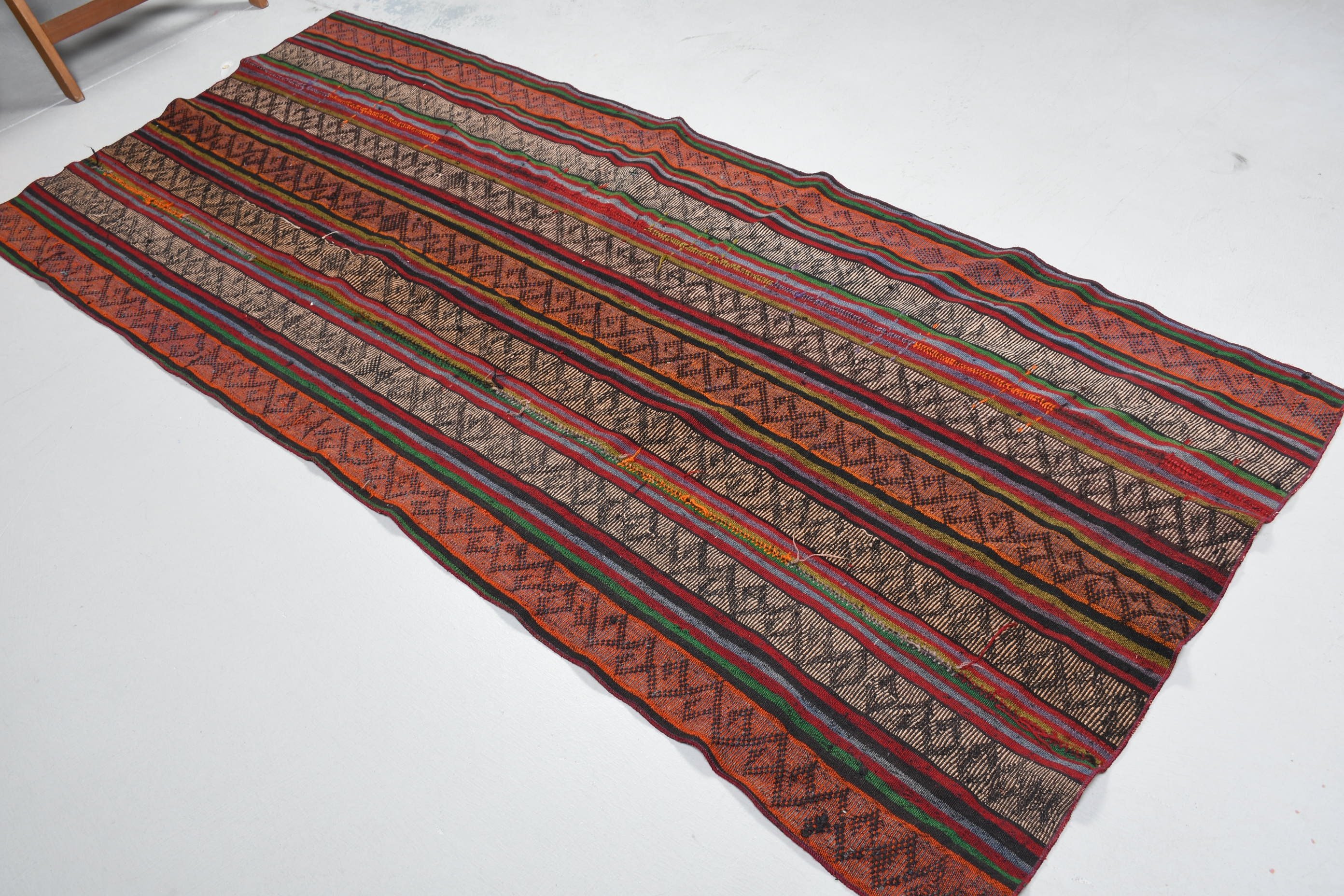 101x225 cm Oturma odası Kilim, Anadolu Kilim, Turuncu Yatak odası Kilim, Oturma Odası Kilim, Nostaljik Kilim, Yemek odası Kilim, Yer Kilim