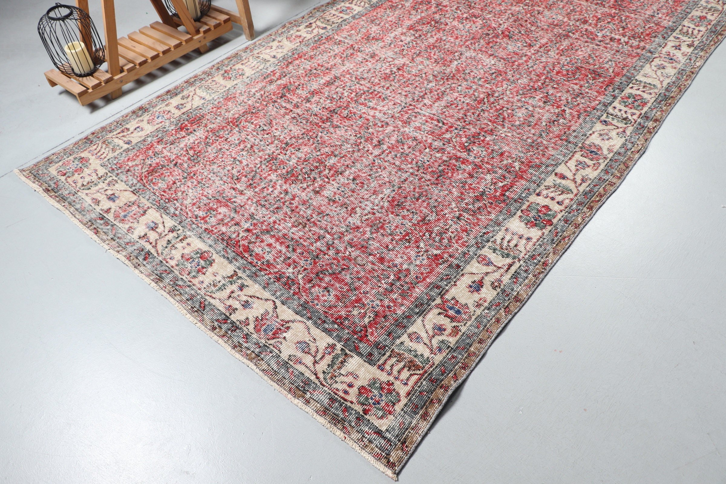 Living Room Rug, Bright Rugs, Vintage Rug, 5.5x10.6 ft Large Rugs, Anatolian Rug, Floor Rug, Bedroom Rug, Red Anatolian Rug, Turkish Rug