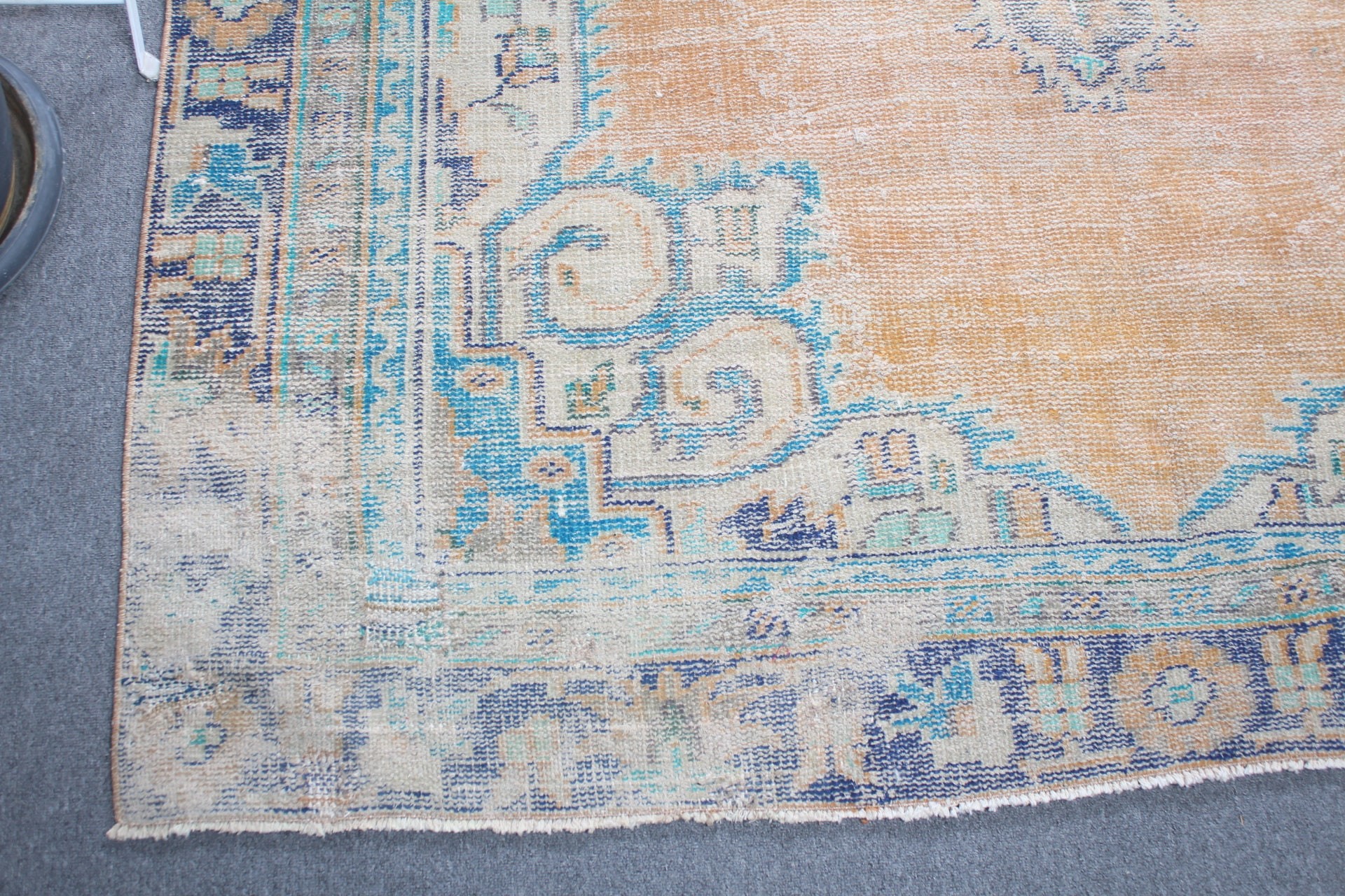 Anatolian Rug, Turkish Rug, Bedroom Rugs, Salon Rugs, Cool Rug, Vintage Rug, Neutral Turkish Rug, 6x9.4 ft Large Rug, Orange Oriental Rugs