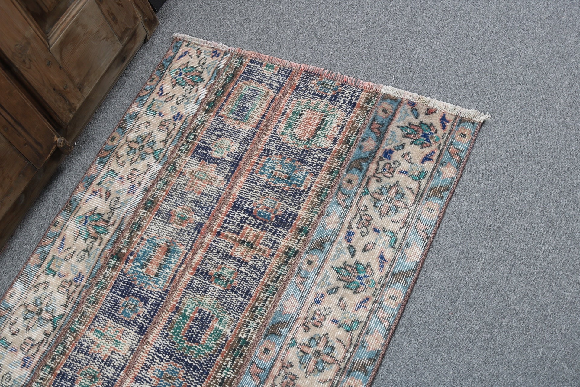 Bedroom Rug, Blue Kitchen Rugs, Boho Rugs, Entry Rug, 2.6x3.1 ft Small Rugs, Vintage Rug, Antique Rug, Small Vintage Rugs, Turkish Rugs