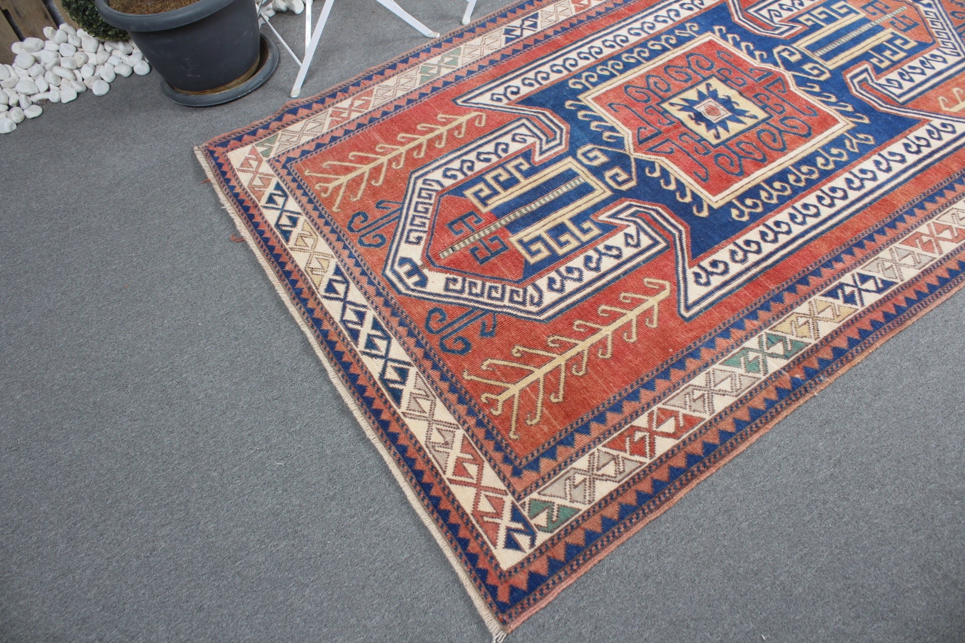 Indoor Rug, 4.5x6.6 ft Area Rugs, Floor Rug, Kitchen Rug, Vintage Rug, Anatolian Rugs, Red Antique Rug, Turkish Rug, Rugs for Indoor