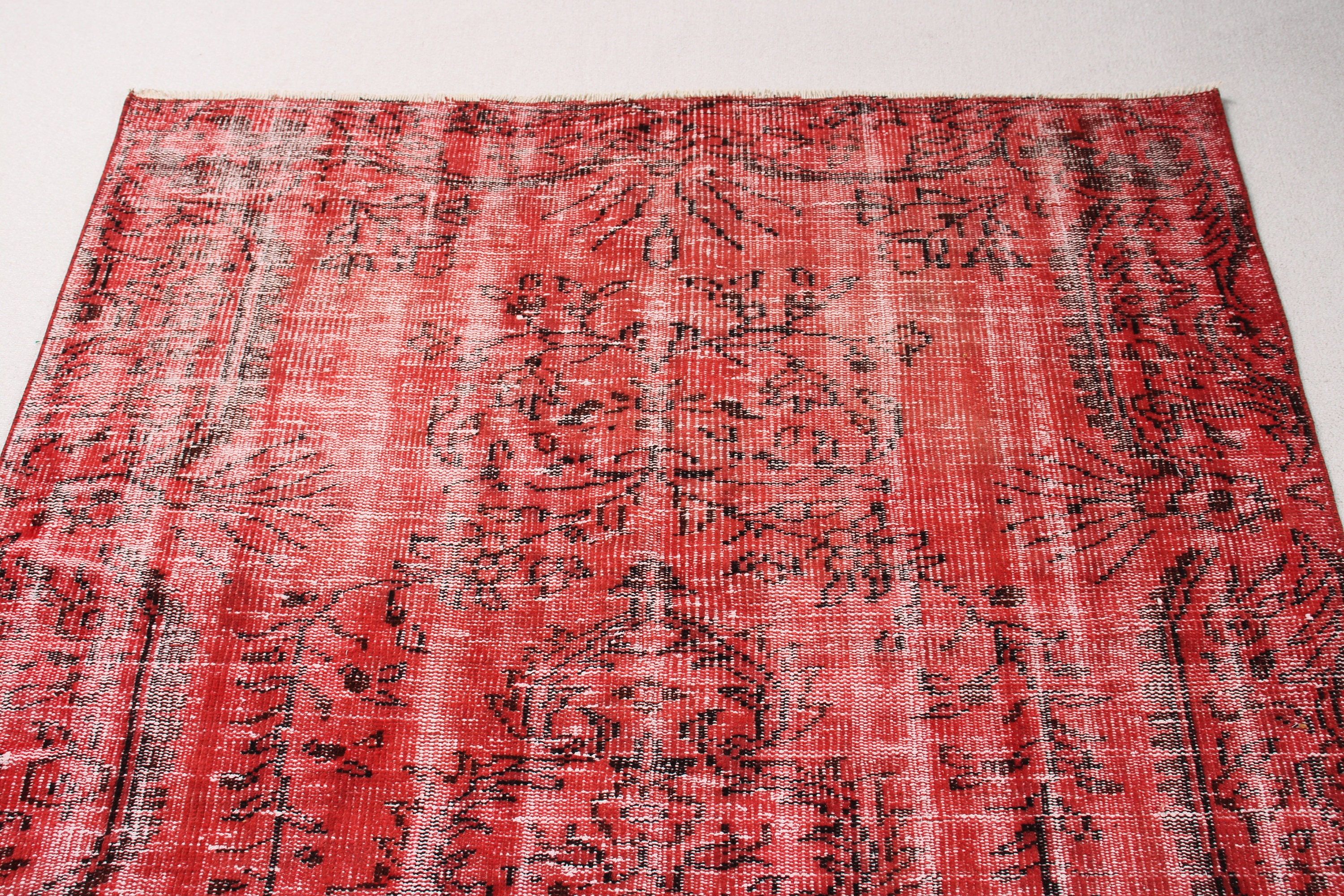 4.8x8 ft Area Rug, Moroccan Rugs, Red Statement Rug, Turkish Rugs, Oushak Rug, Floor Rug, Handwoven Rugs, Vintage Area Rugs, Vintage Rugs