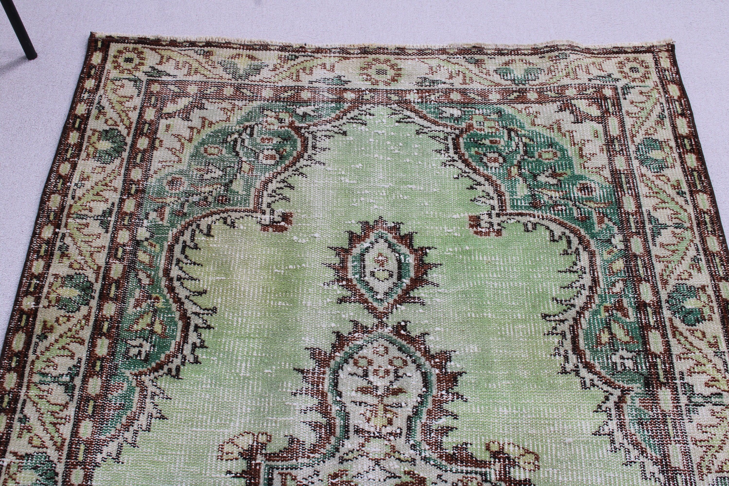 Yatak Odası Halıları, 3.6x6.3 ft Vurgulu Halılar, Dekoratif Halılar, Geometrik Halılar, Türk Halısı, Kahverengi Ev Dekor Halıları, Mutfak Halısı, Vintage Halılar