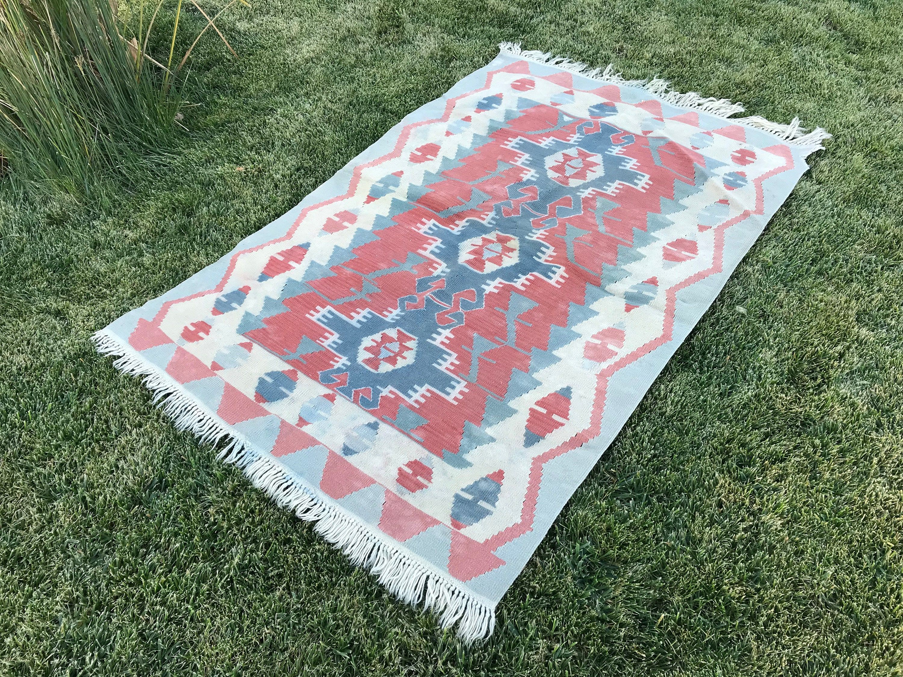 Kilim, Kırmızı Antika Halılar, Türk Halıları, 3,7x5,6 ft Aksan Halısı, Vintage Halı, Fas Halısı, Mutfak Halıları, Eski Halı, Giriş Halısı, Çocuk Halısı