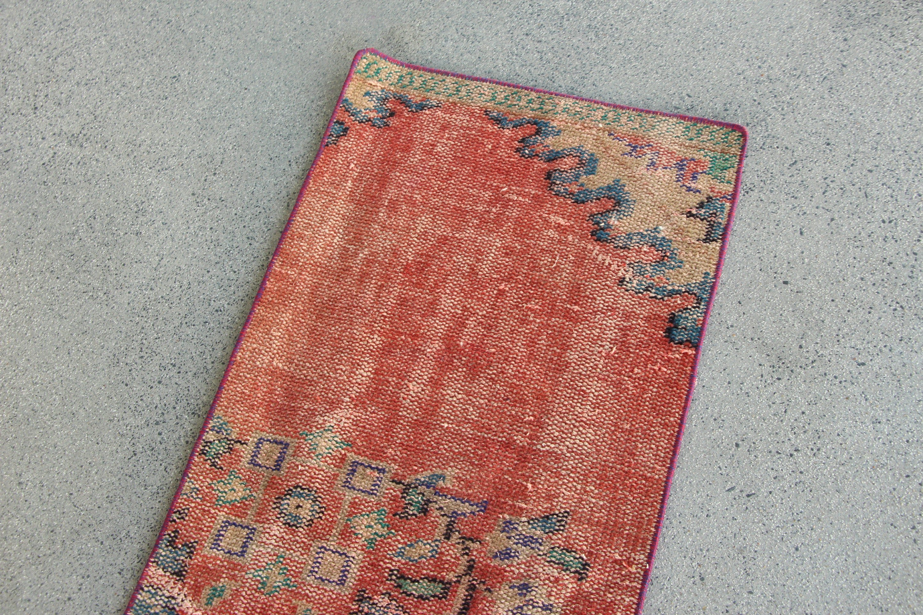 Turkish Rugs, Red Moroccan Rug, Vintage Rug, Entry Rugs, Rugs for Bedroom, 1.6x2.8 ft Small Rugs, Anatolian Rug, Kitchen Rug