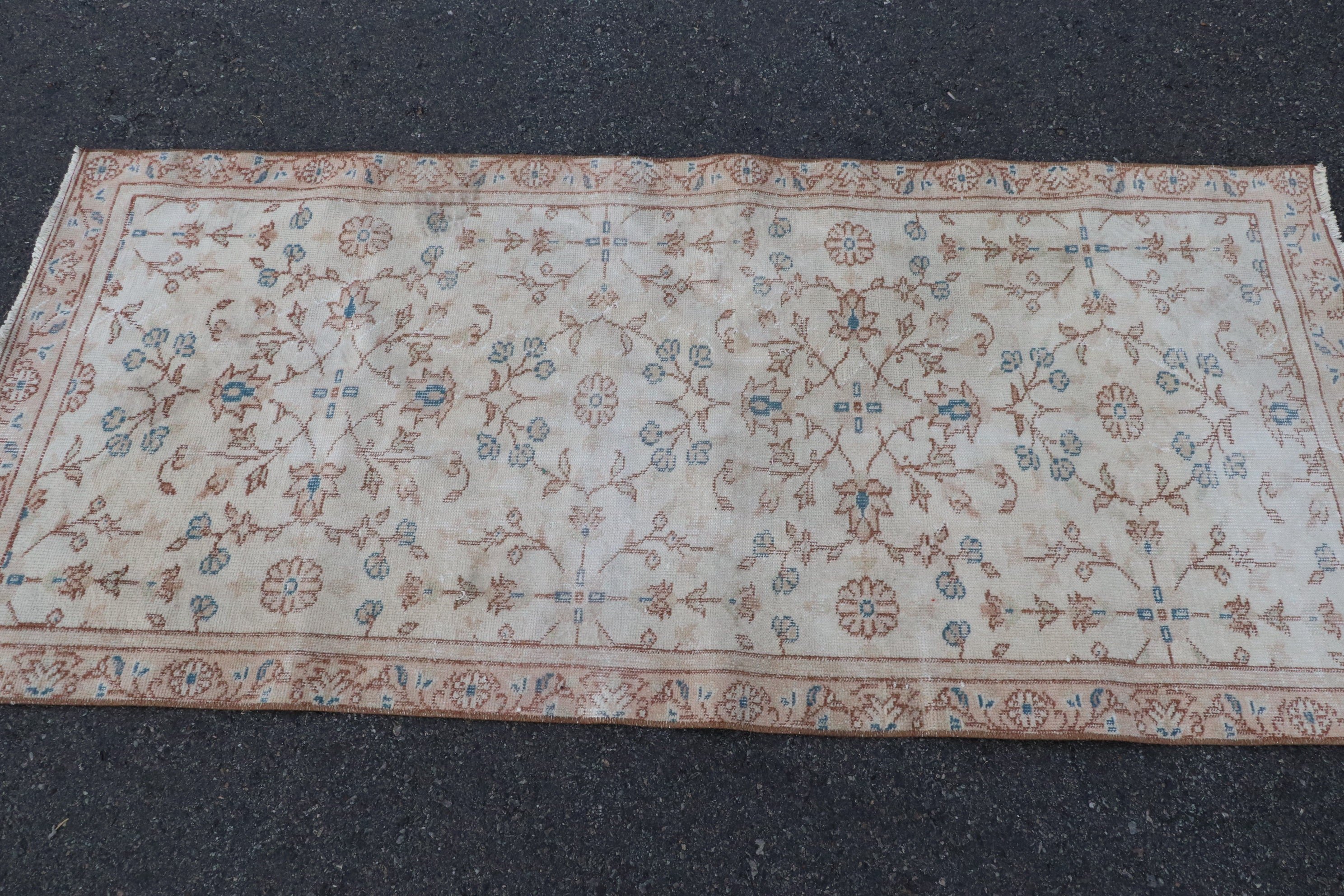 Vintage Rug, Bedroom Rug, 2.9x6.2 ft Accent Rug, Rugs for Kitchen, Nomadic Rugs, Nursery Rug, Beige Cool Rugs, Turkish Rugs, Moroccan Rug