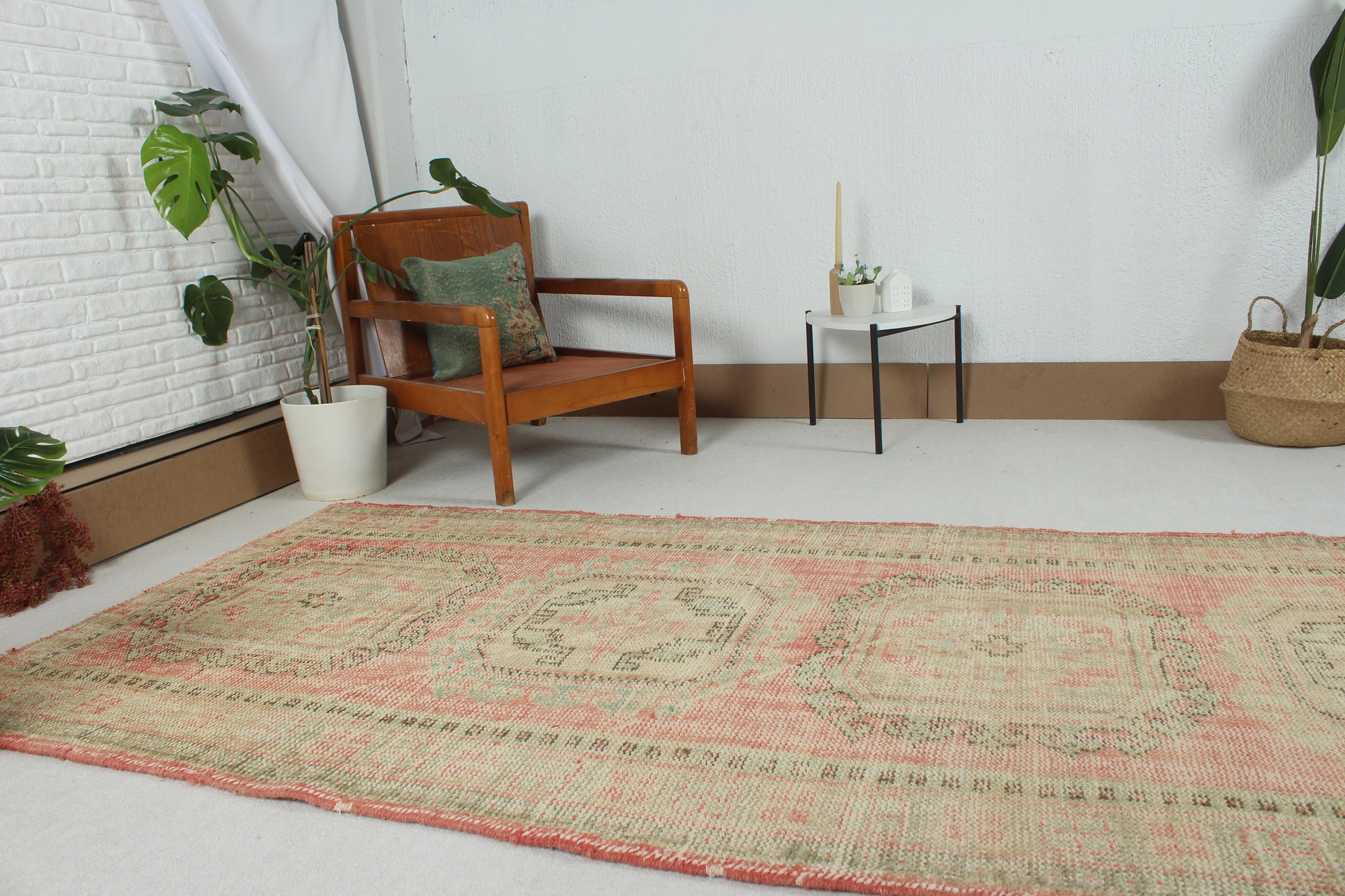 Moroccan Rugs, Floor Rug, Vintage Rug, Stair Rug, Turkish Rug, Statement Rugs, Kitchen Rug, Beige  4.3x10.9 ft Runner Rug