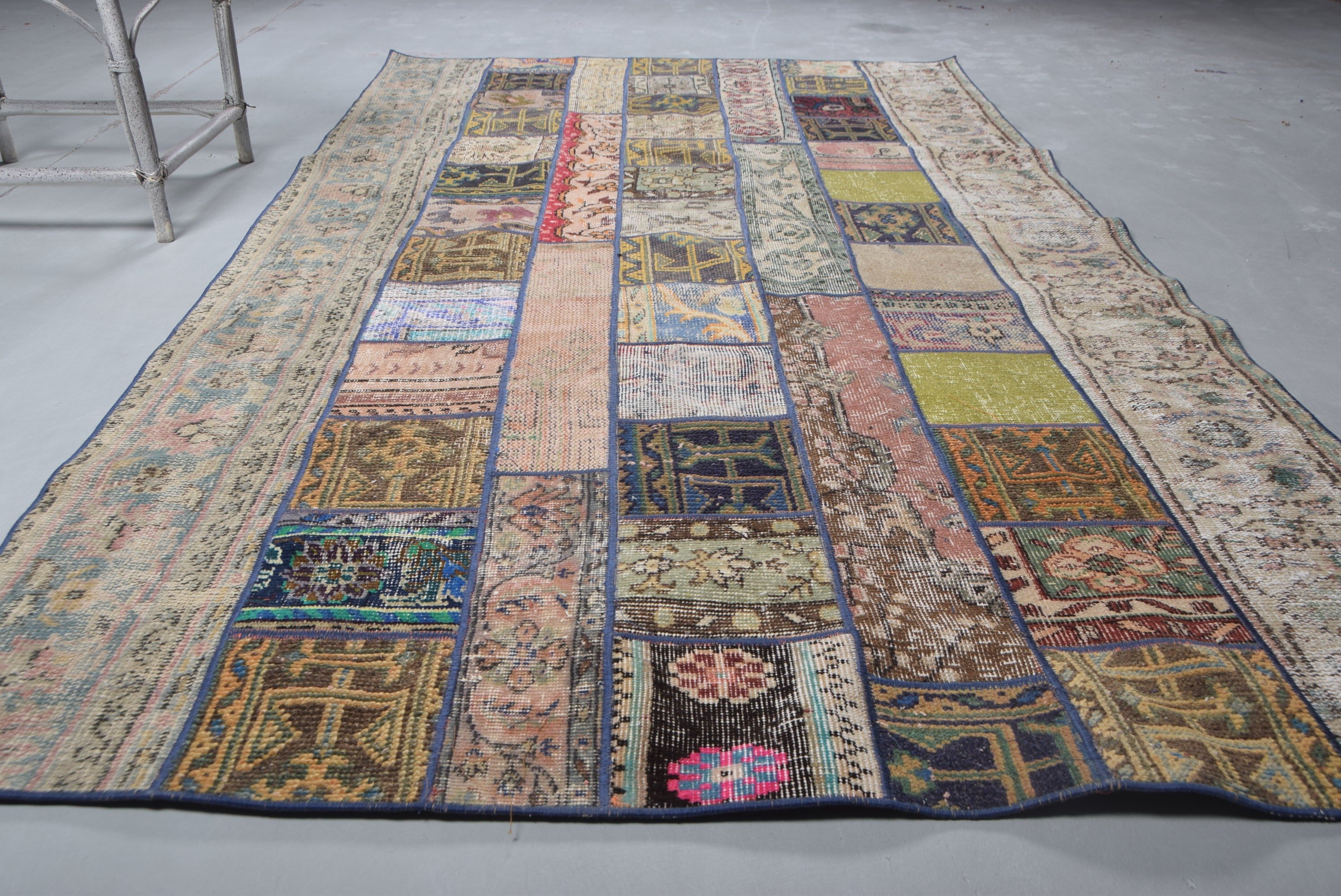 Living Room Rug, Turkish Rugs, Rainbow Bedroom Rugs, Wool Rug, 4.8x8.9 ft Large Rug, Home Decor Rugs, Rugs for Bedroom, Vintage Rug