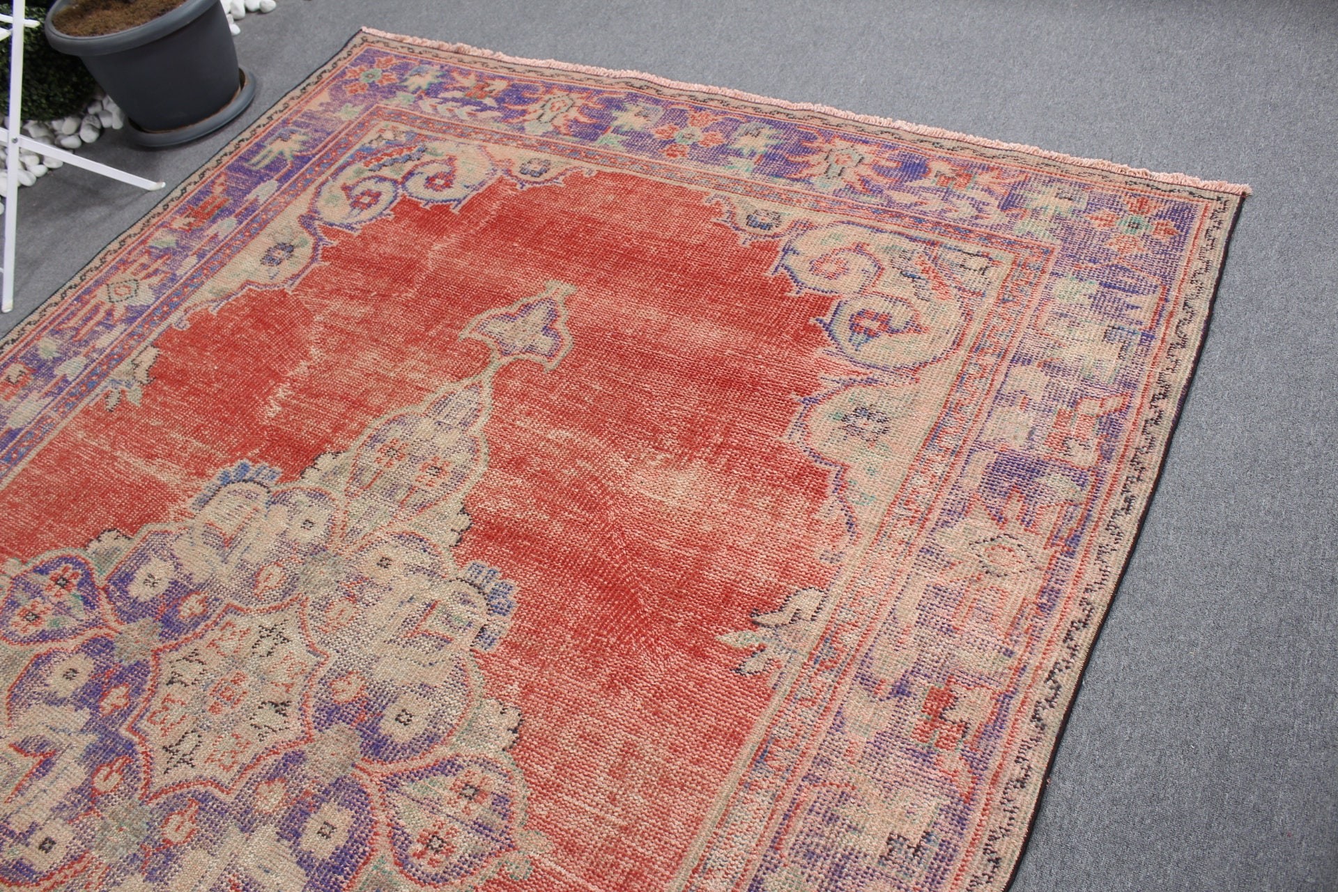 Bedroom Rug, Antique Rug, Outdoor Rug, Rugs for Salon, Red Floor Rug, Salon Rug, 6.5x9.8 ft Large Rug, Turkish Rug, Floor Rug, Vintage Rugs