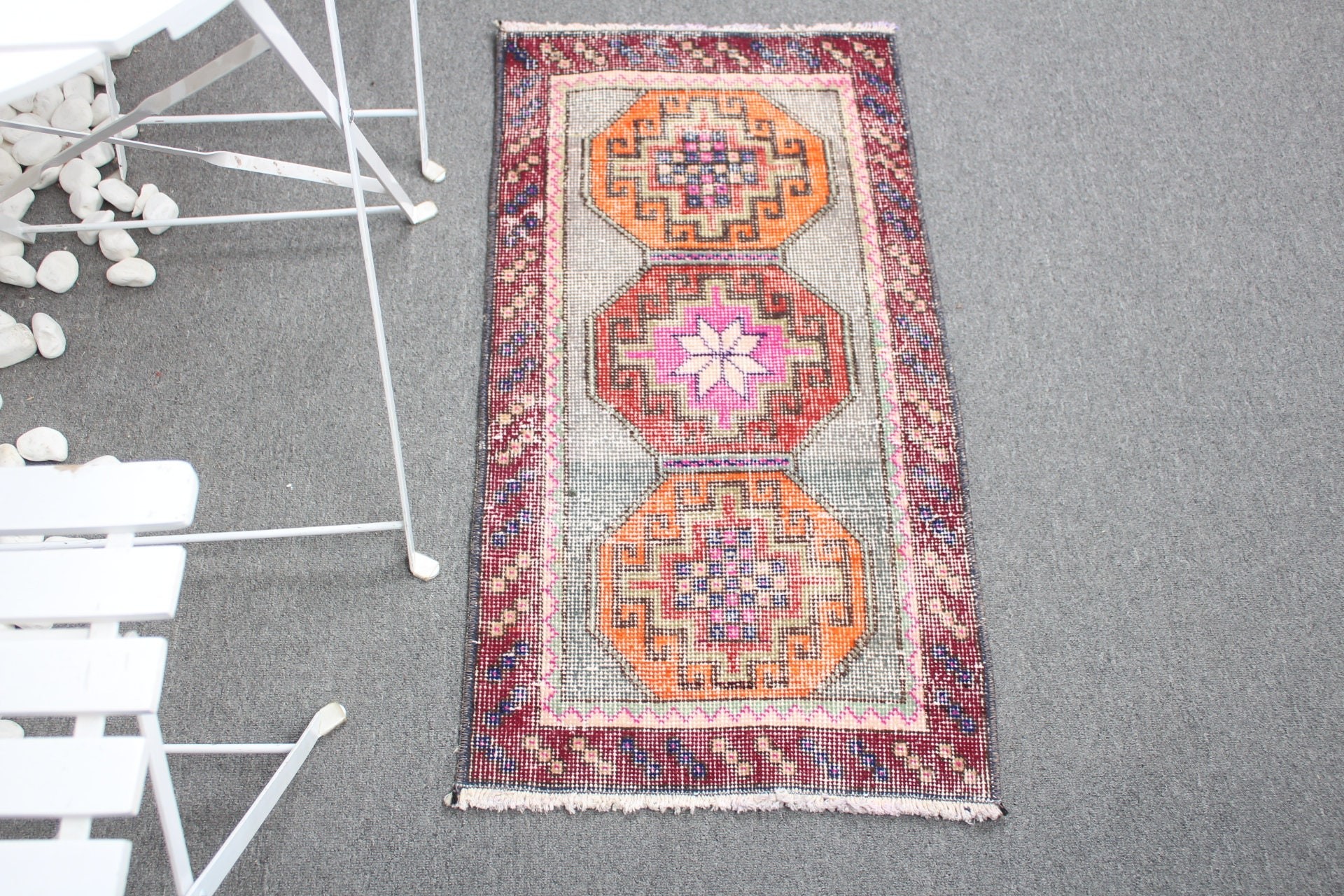 Antika Halı, Türk Halıları, Yeşil Ev Dekorasyonu Halıları, 1.6x3.1 ft Küçük Halı, Araba Paspas Halısı, Etnik Halılar, Vintage Halı, Banyo Halısı