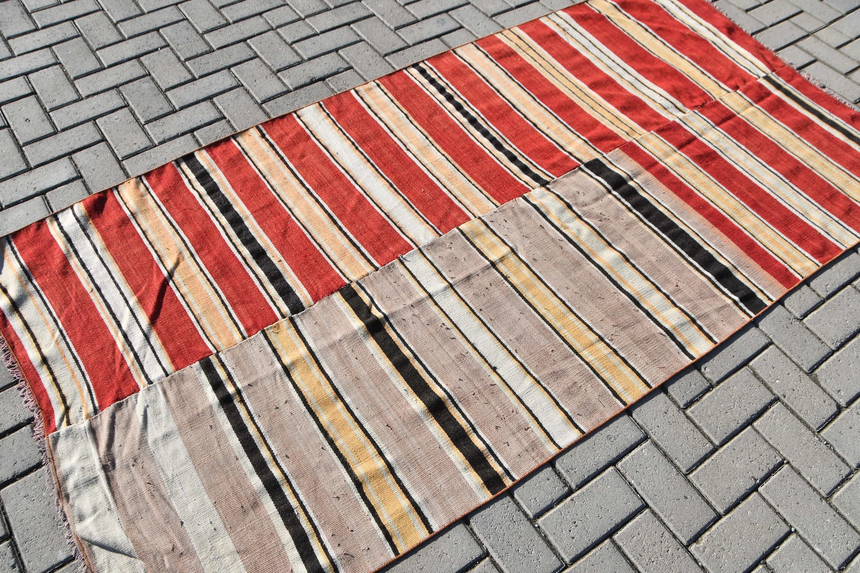 Kitchen Rug, Black Home Decor Rug, Turkish Rug, Vintage Rug, Wool Rugs, Entry Rug, Oriental Rug, Office Rug, Kilim, 3.8x4.4 ft Accent Rug