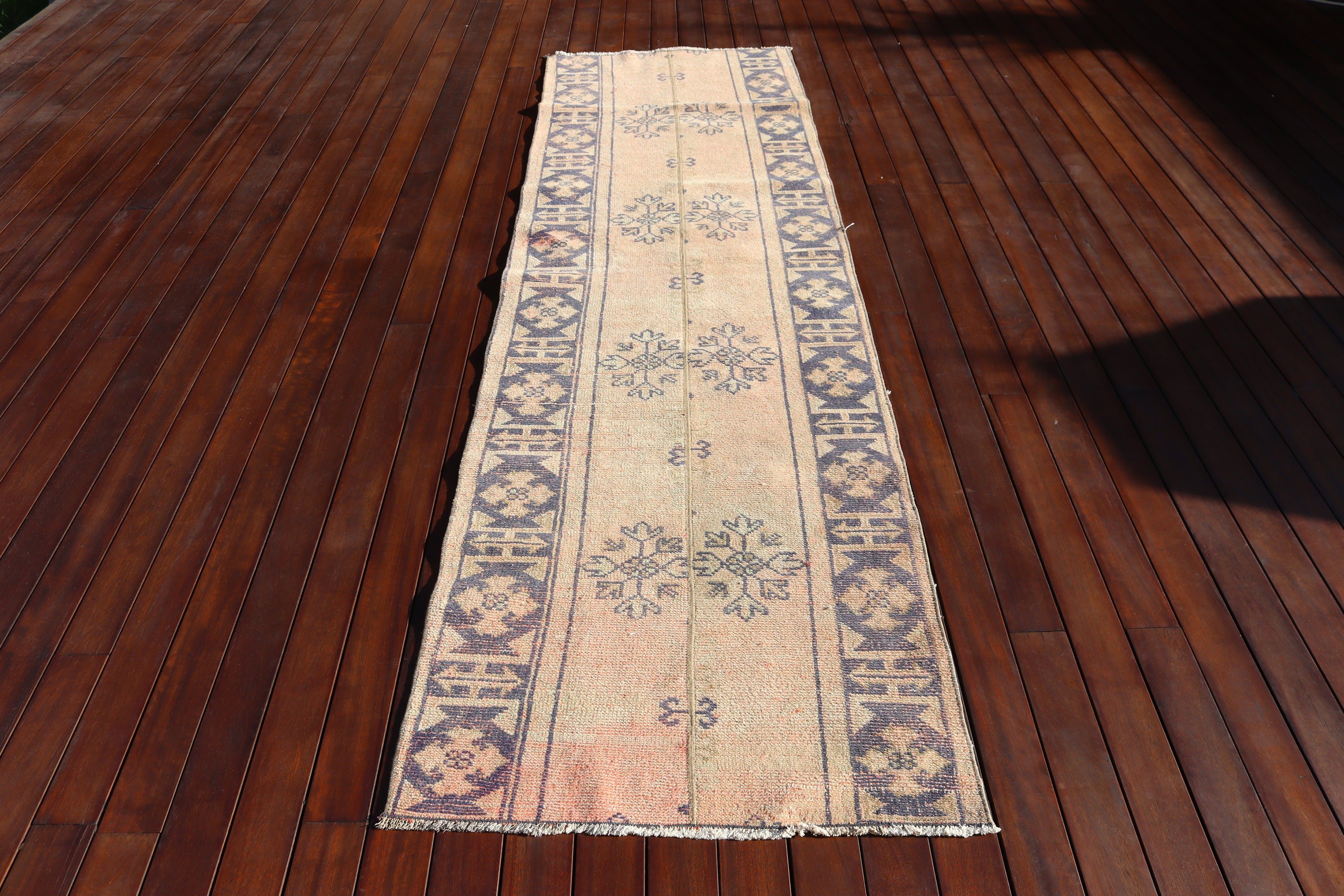 Turuncu Yer Halısı, Türk Halısı, Koridor Halıları, Nötr Halılar, Vintage Runner Halıları, Vintage Halı, Anadolu Halısı, 2.6x9.2 ft Runner Halısı