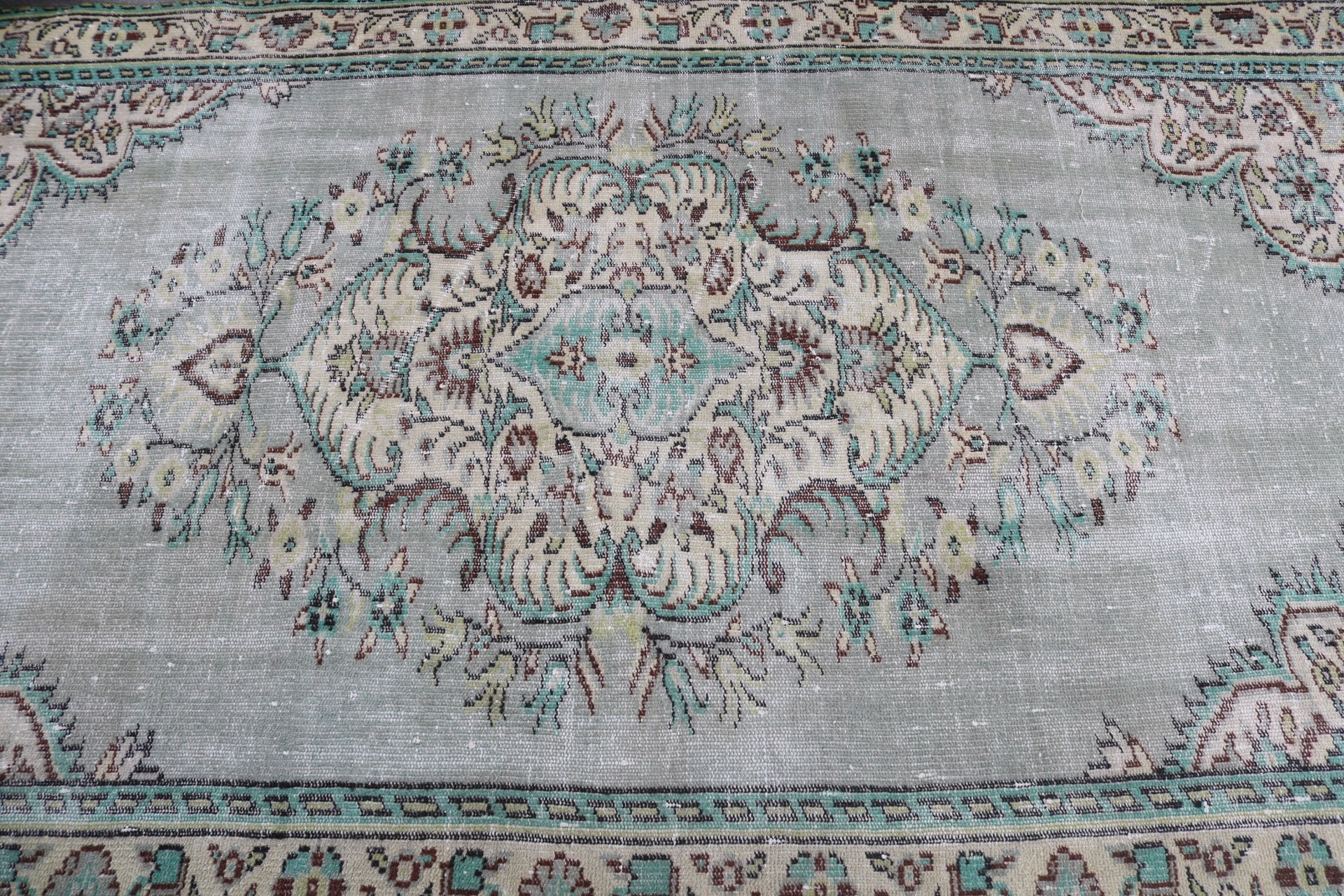 Yeşil Antika Halılar, Modern Halılar, Yatak Odası Halıları, Büyük Boho Halıları, 5.1x8.9 ft Büyük Halılar, Türk Halısı, Vintage Halı, Salon Halısı, Türkiye Halıları