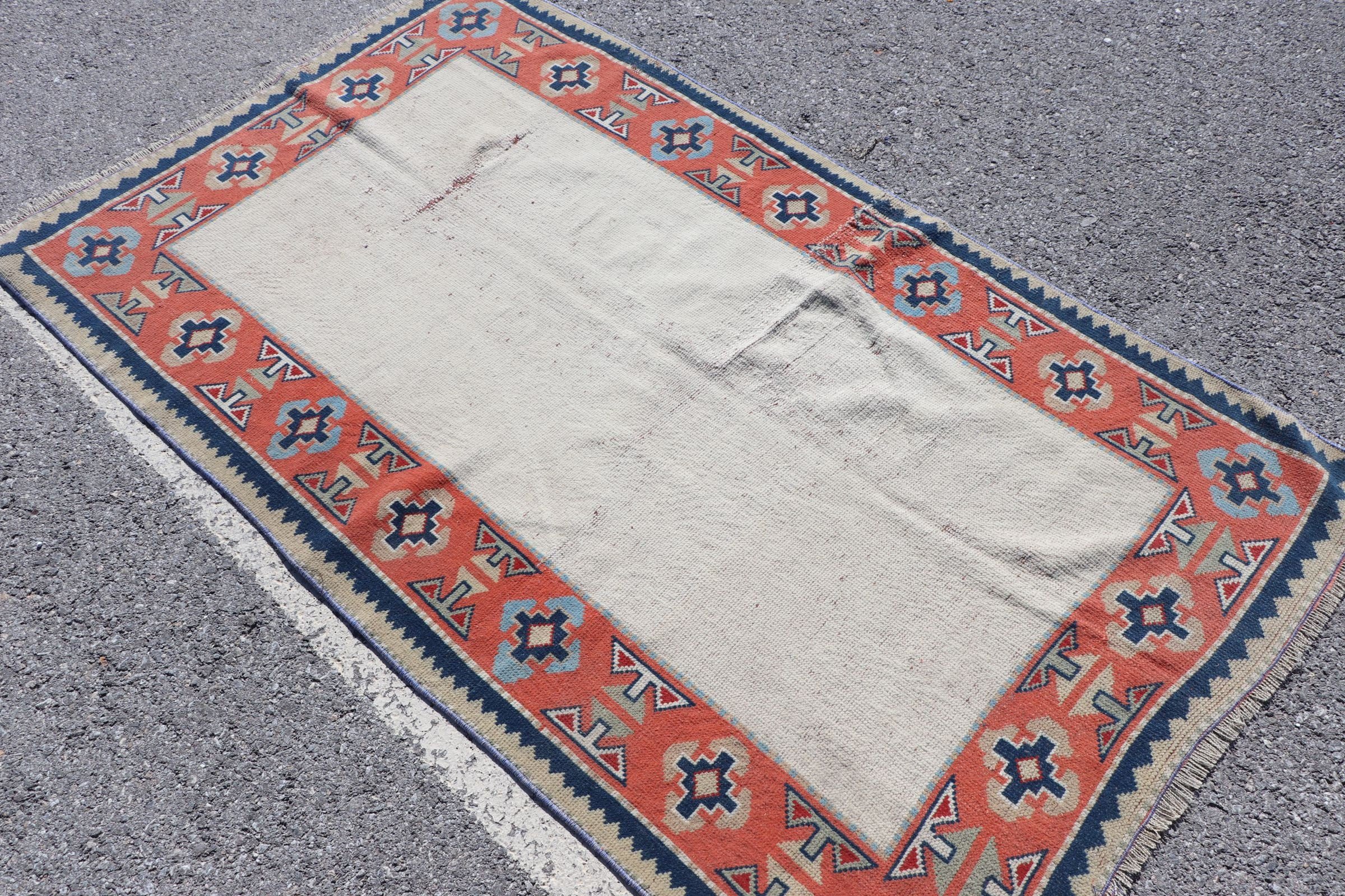 Kitchen Rug, Designer Rugs, Beige Antique Rugs, 3.6x6 ft Accent Rug, Nursery Rug, Vintage Rug, Turkish Rugs, Anatolian Rugs, Home Decor Rug