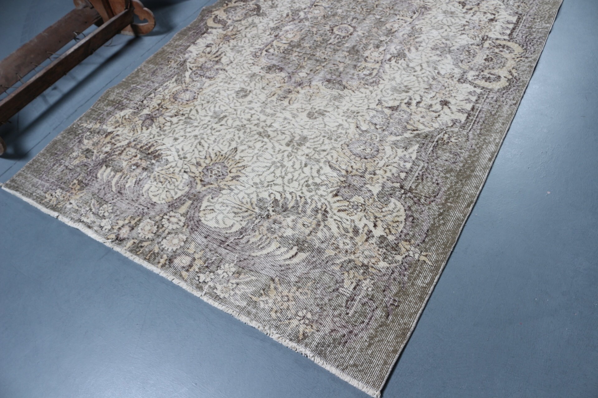 Pastel Rugs, Dining Room Rug, Turkish Rug, Antique Rug, Bedroom Rugs, Beige Kitchen Rug, Wool Rug, Vintage Rugs, 5.5x8.9 ft Large Rug