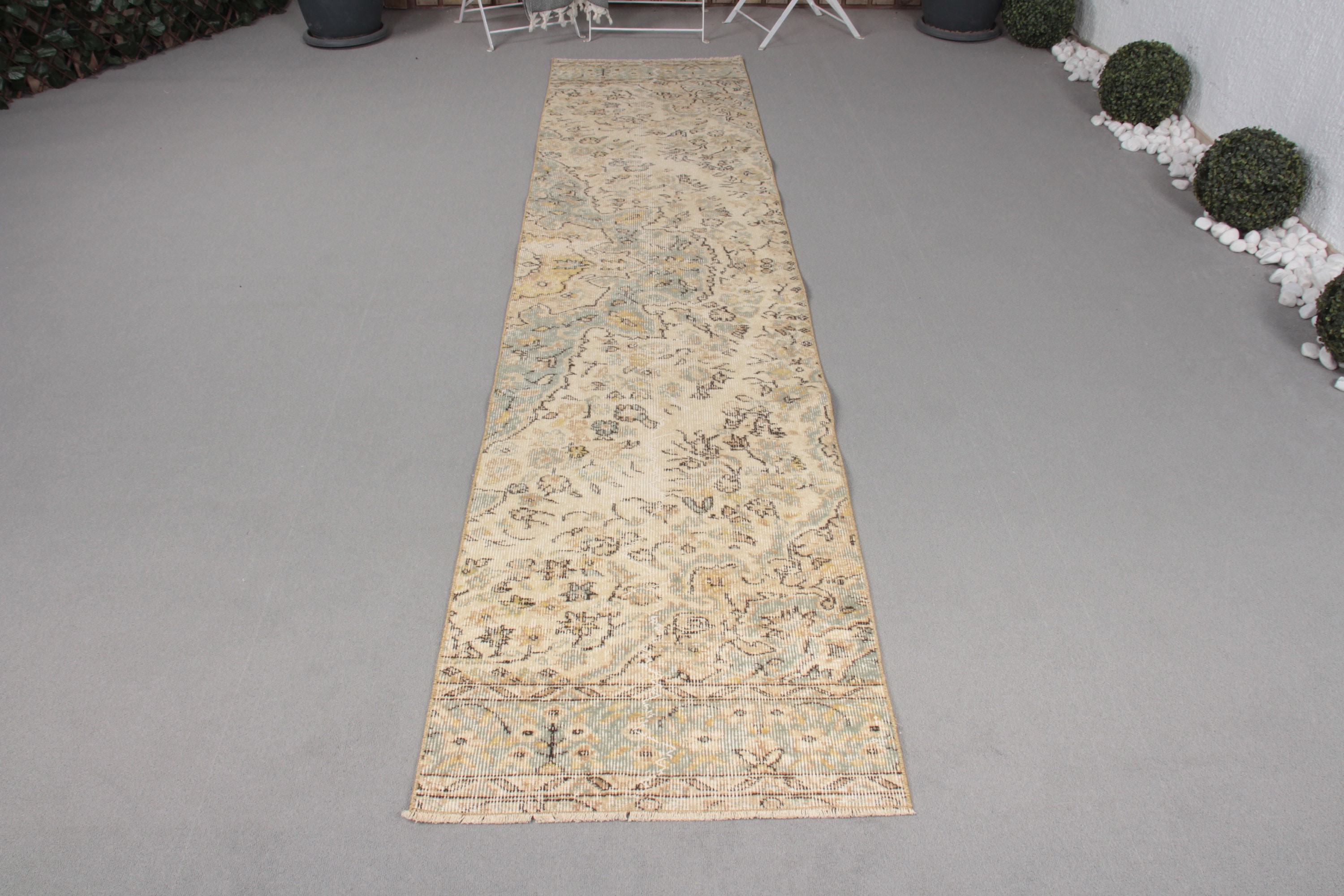 Beni Ourain Runner için Halılar, Uzun Yolluk Halısı, Yatak Odası Halısı, 2.2x10 ft Runner Halıları, Vintage Halılar, Mutfak Halısı, Türk Halısı, Bej Soğuk Halı