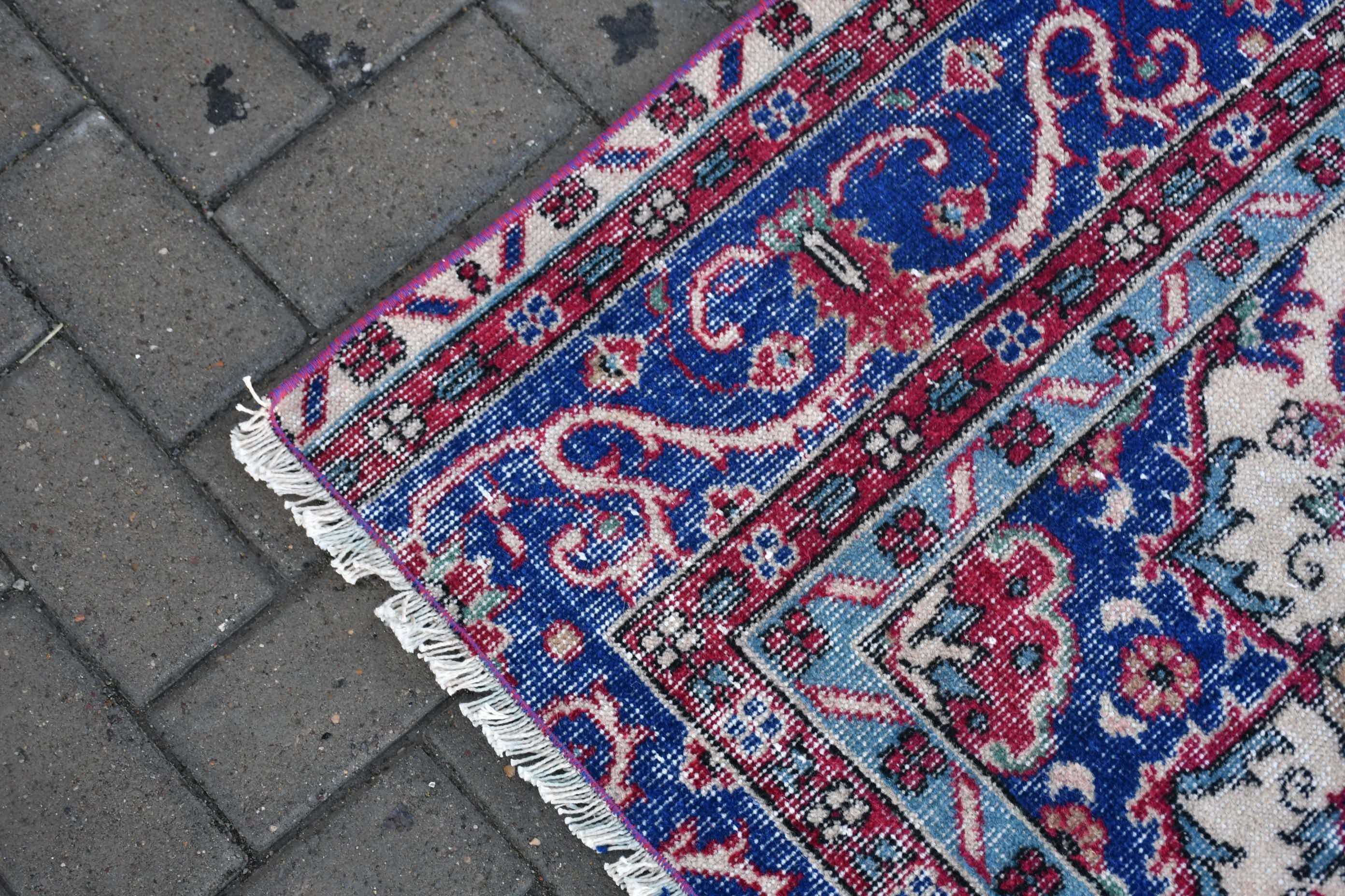 Muted Rug, Bedroom Rug, Vintage Rugs, Moroccan Rugs, 7.3x9.3 ft Large Rug, Salon Rug, Turkish Rug, Red Moroccan Rug, Living Room Rug