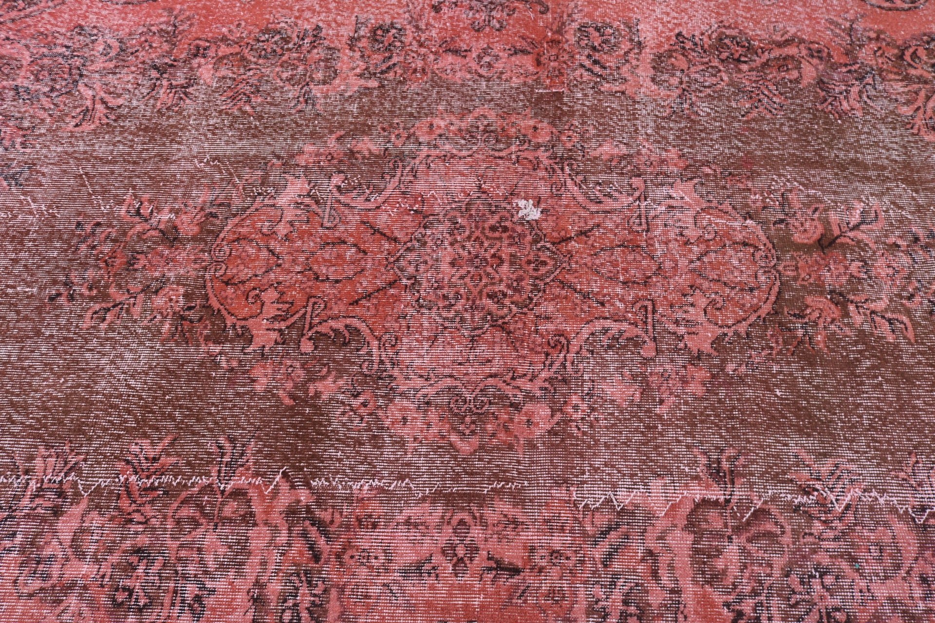 Turkish Rug, Salon Rugs, Red Oushak Rug, Vintage Rugs, Bedroom Rugs, Rugs for Large Vintage, Floor Rug, 5.8x9 ft Large Rugs, Kitchen Rug